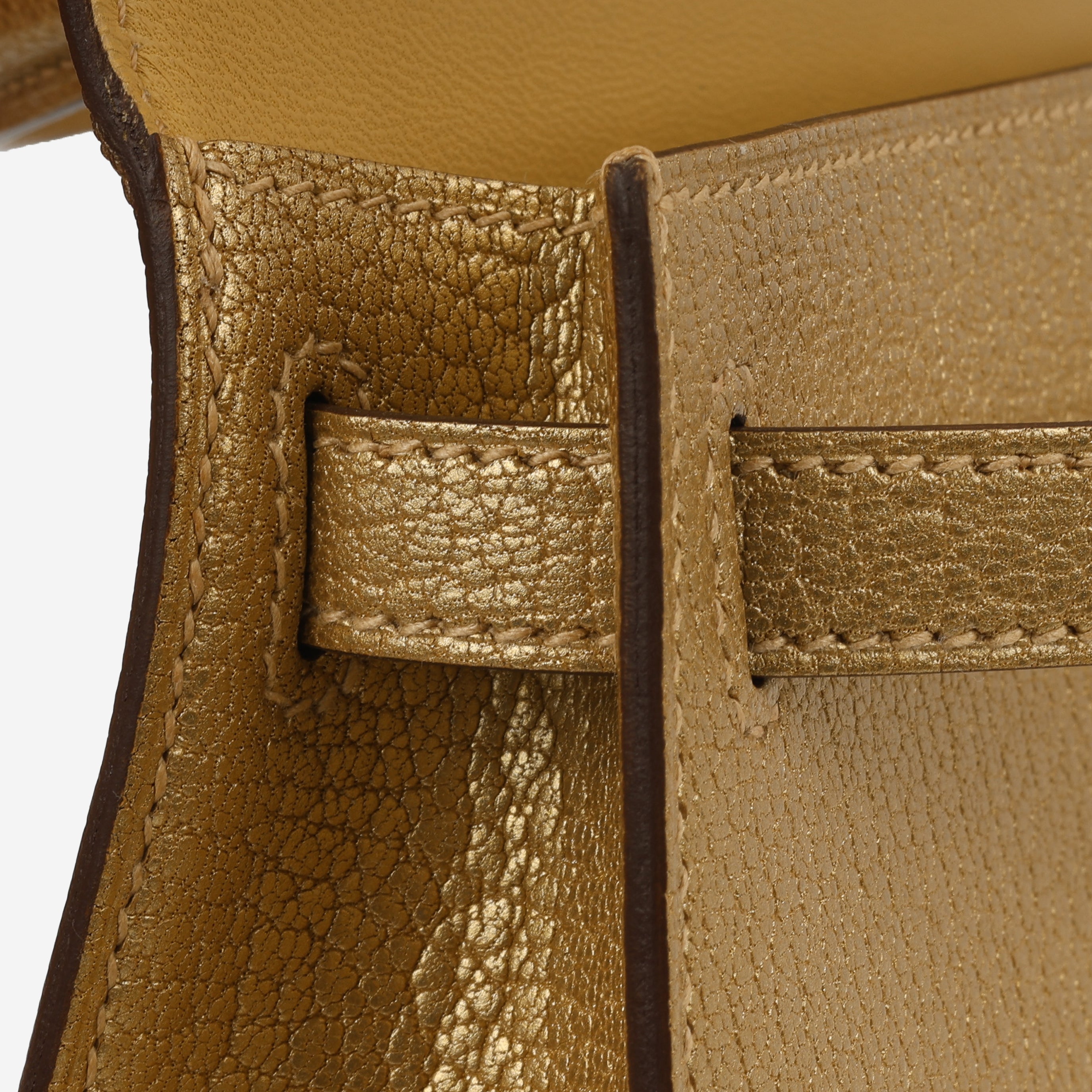 Hermès Mini Kelly - Dore Chevre | Permabrass Hardware