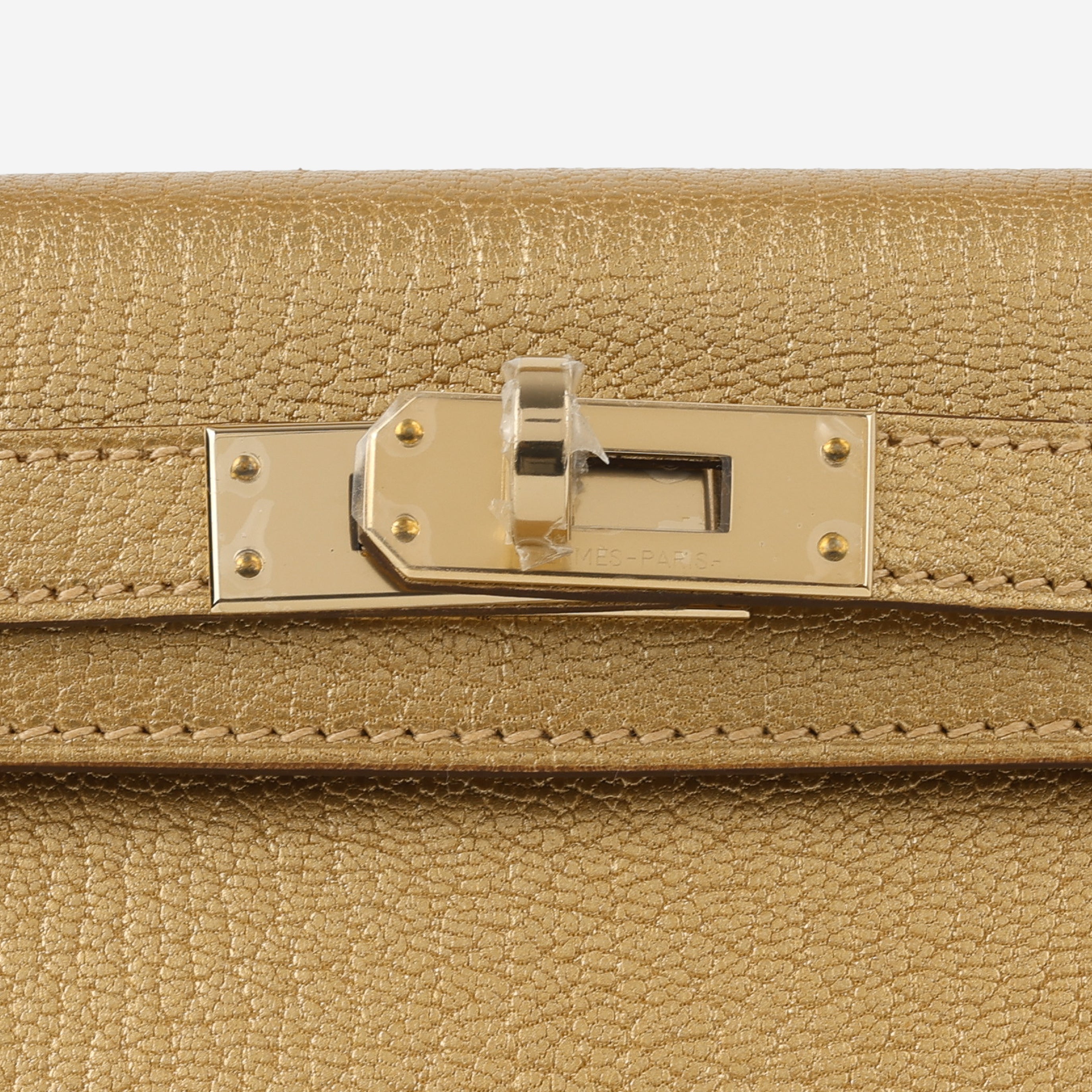 Hermès Mini Kelly - Dore Chevre | Permabrass Hardware