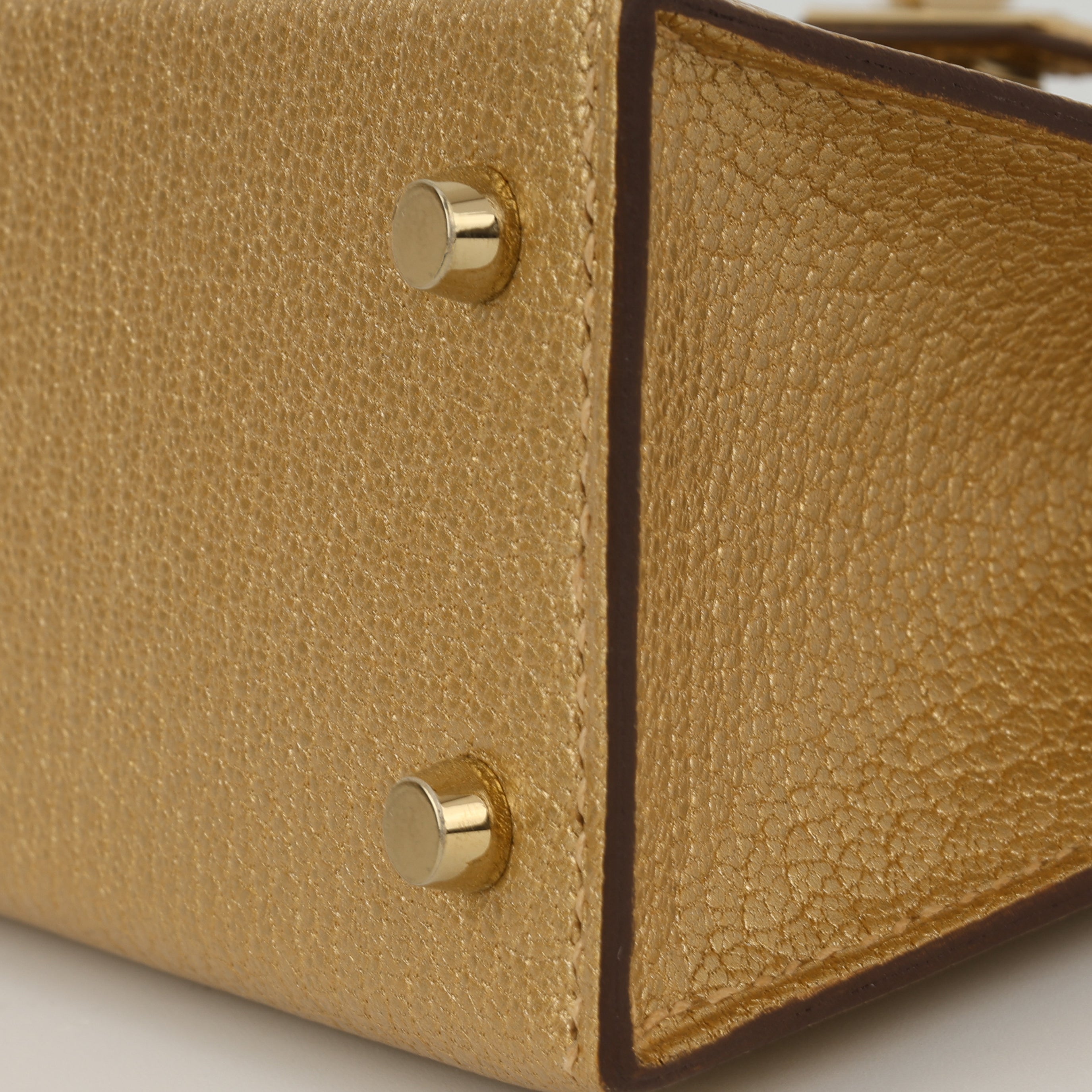 Hermès Mini Kelly - Dore Chevre | Permabrass Hardware