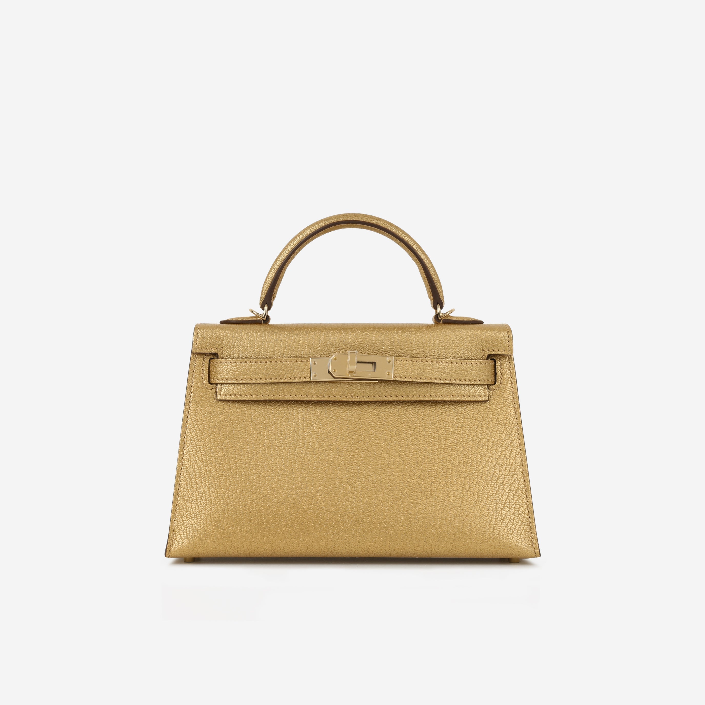Hermès Mini Kelly - Dore Chevre | Permabrass Hardware