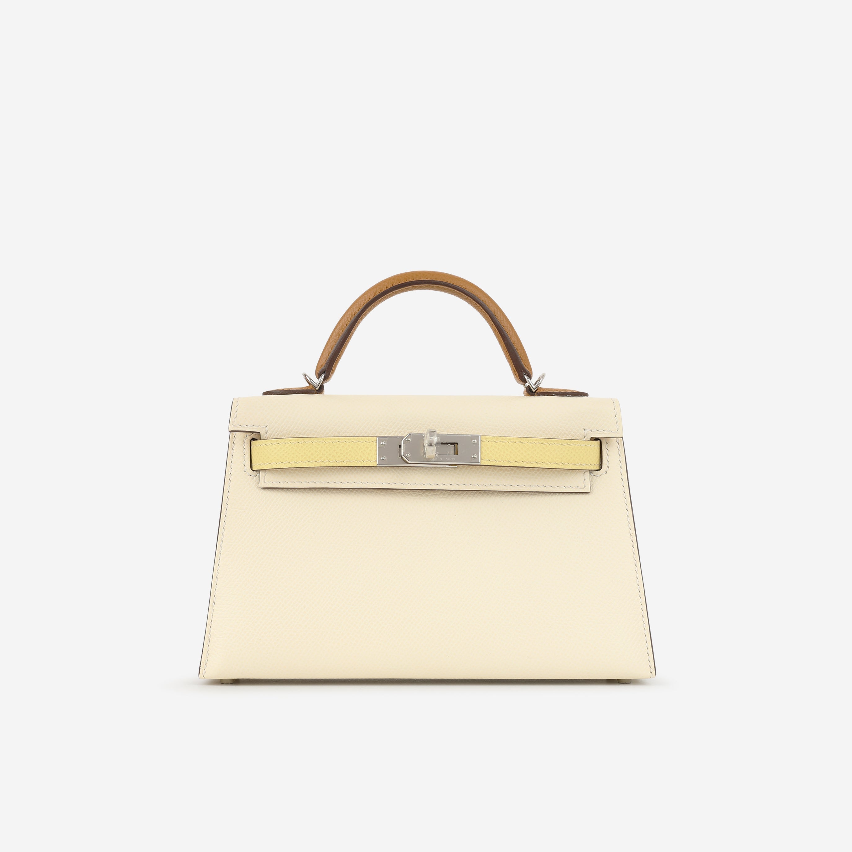 Hermès Mini Kelly - Nata / Jaune Poussin / Sesame