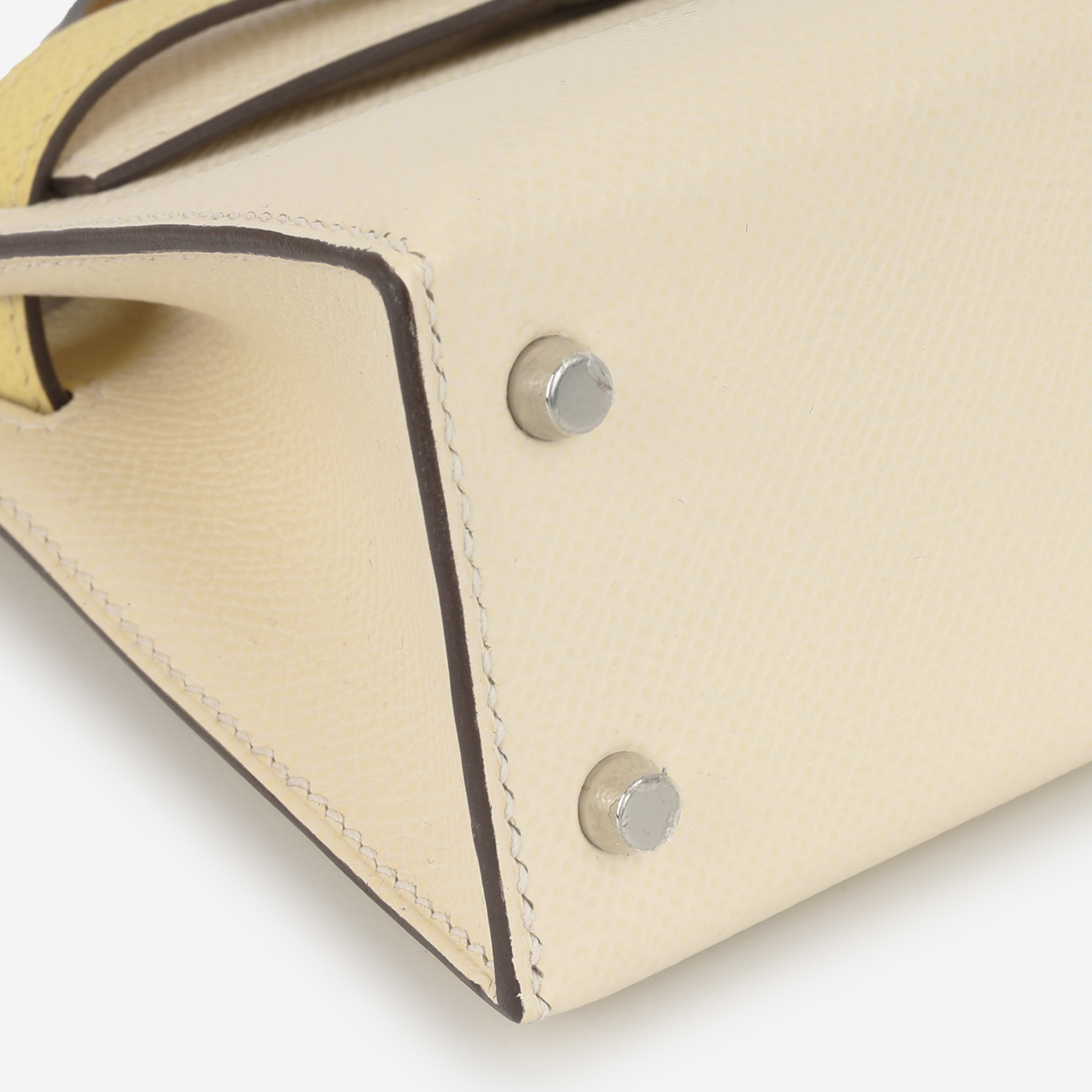 Hermès Mini Kelly - Nata / Jaune Poussin / Sesame