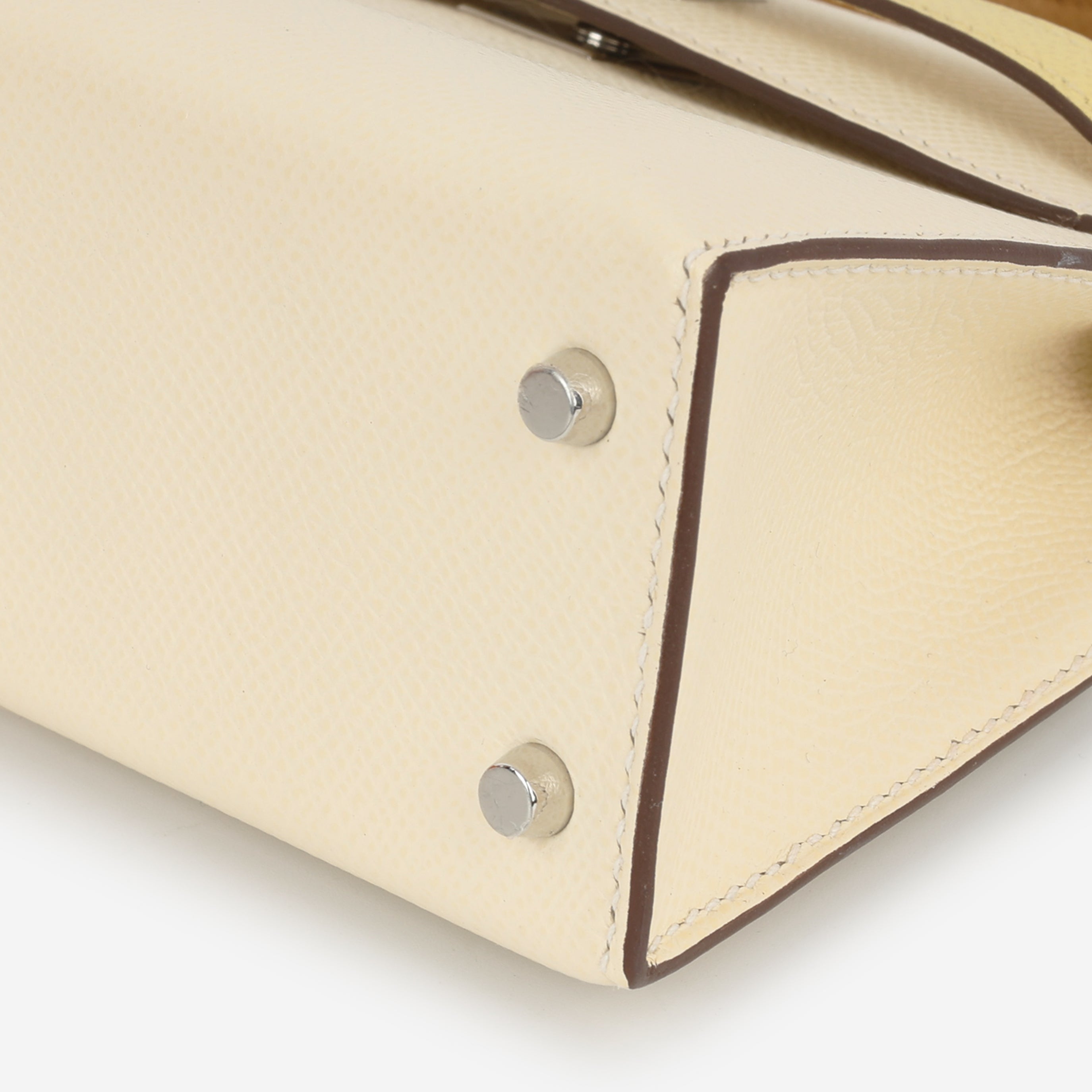 Hermès Mini Kelly - Nata / Jaune Poussin / Sesame