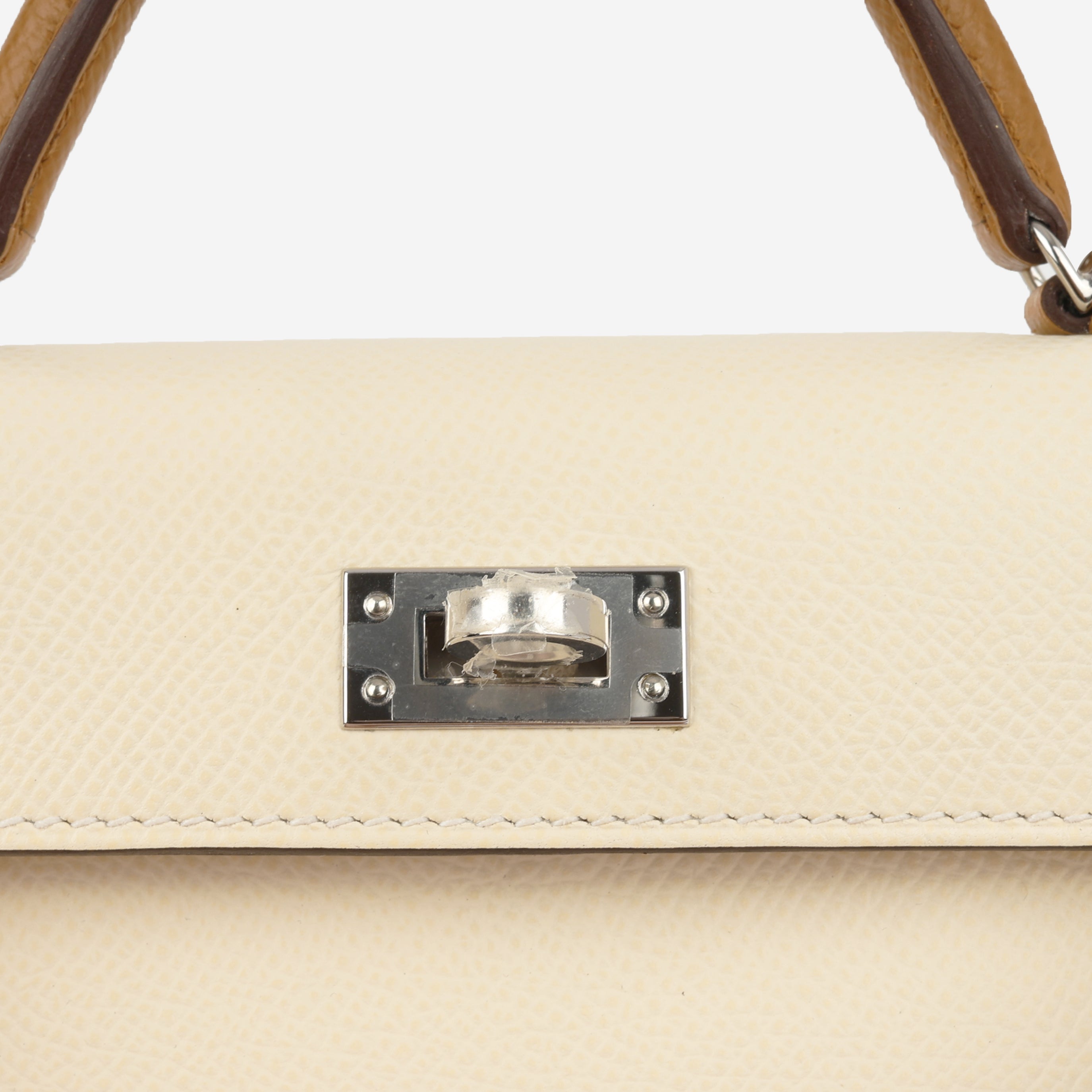 Hermès Mini Kelly - Nata / Jaune Poussin / Sesame