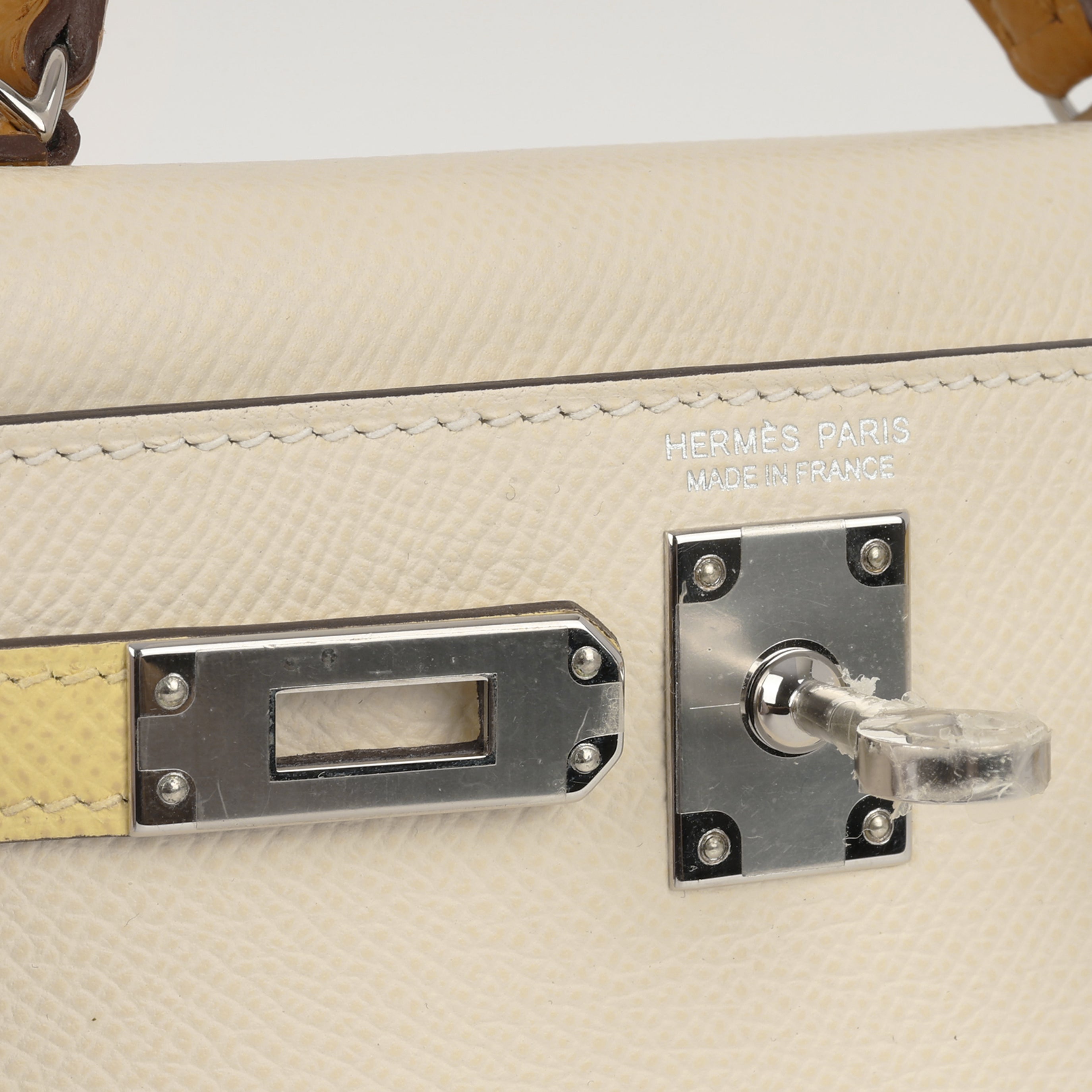 Hermès Mini Kelly - Nata / Jaune Poussin / Sesame