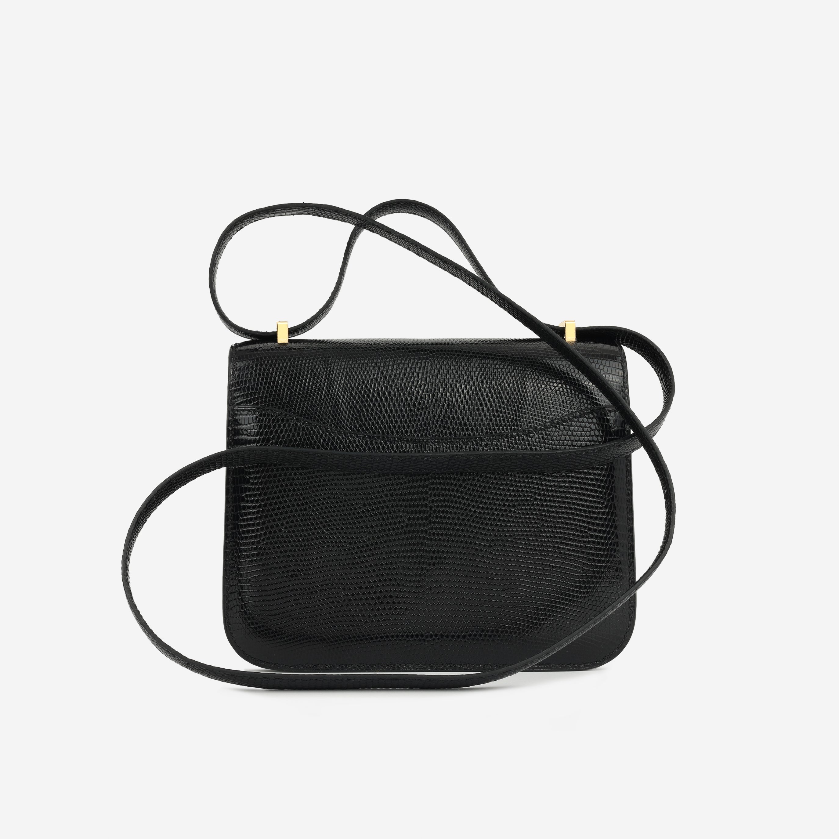 Hermès Constance 18 - Black Salvator Lizard | Gold Hardware