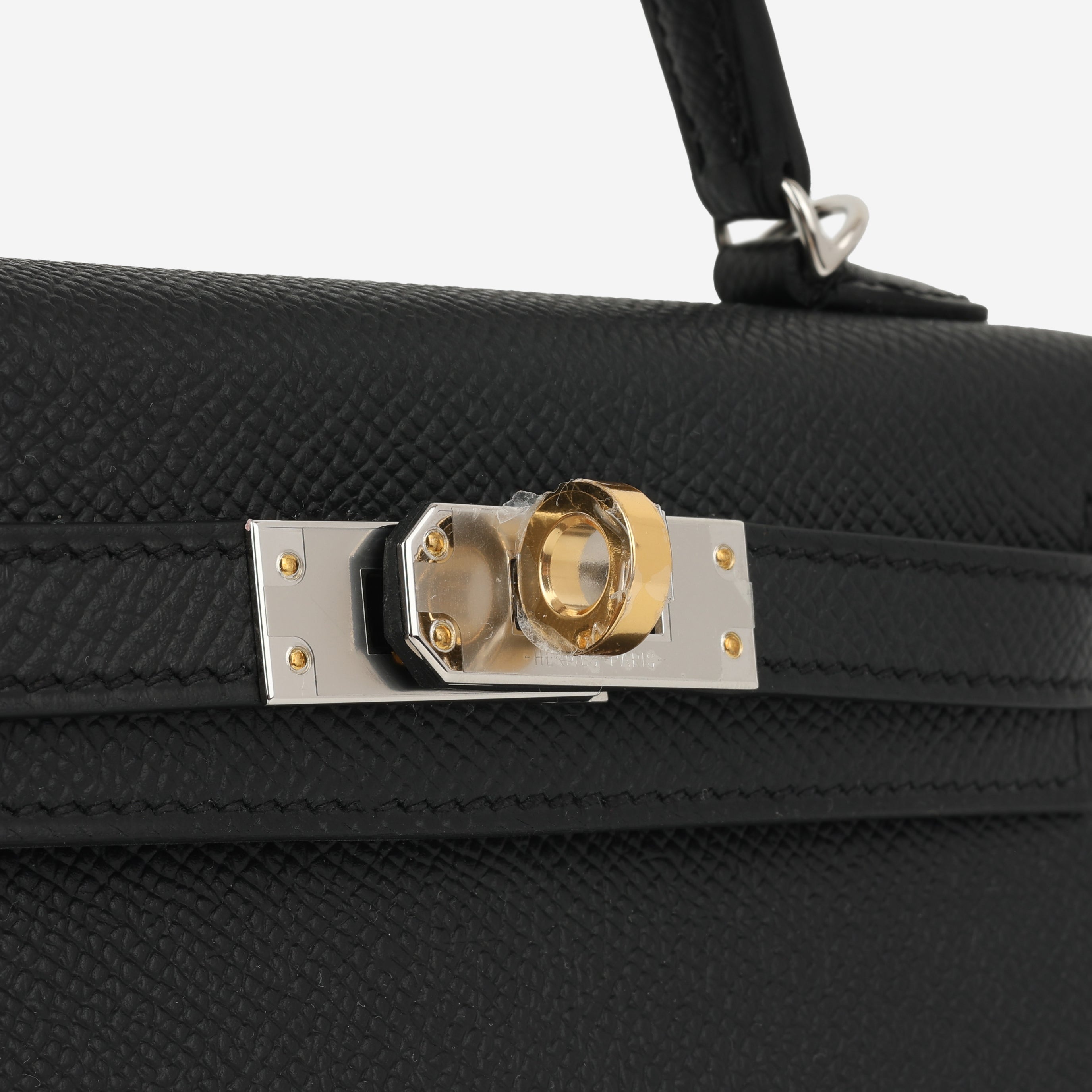 Hermès Mini Kelly - Black Epsom | Electrum Hardware
