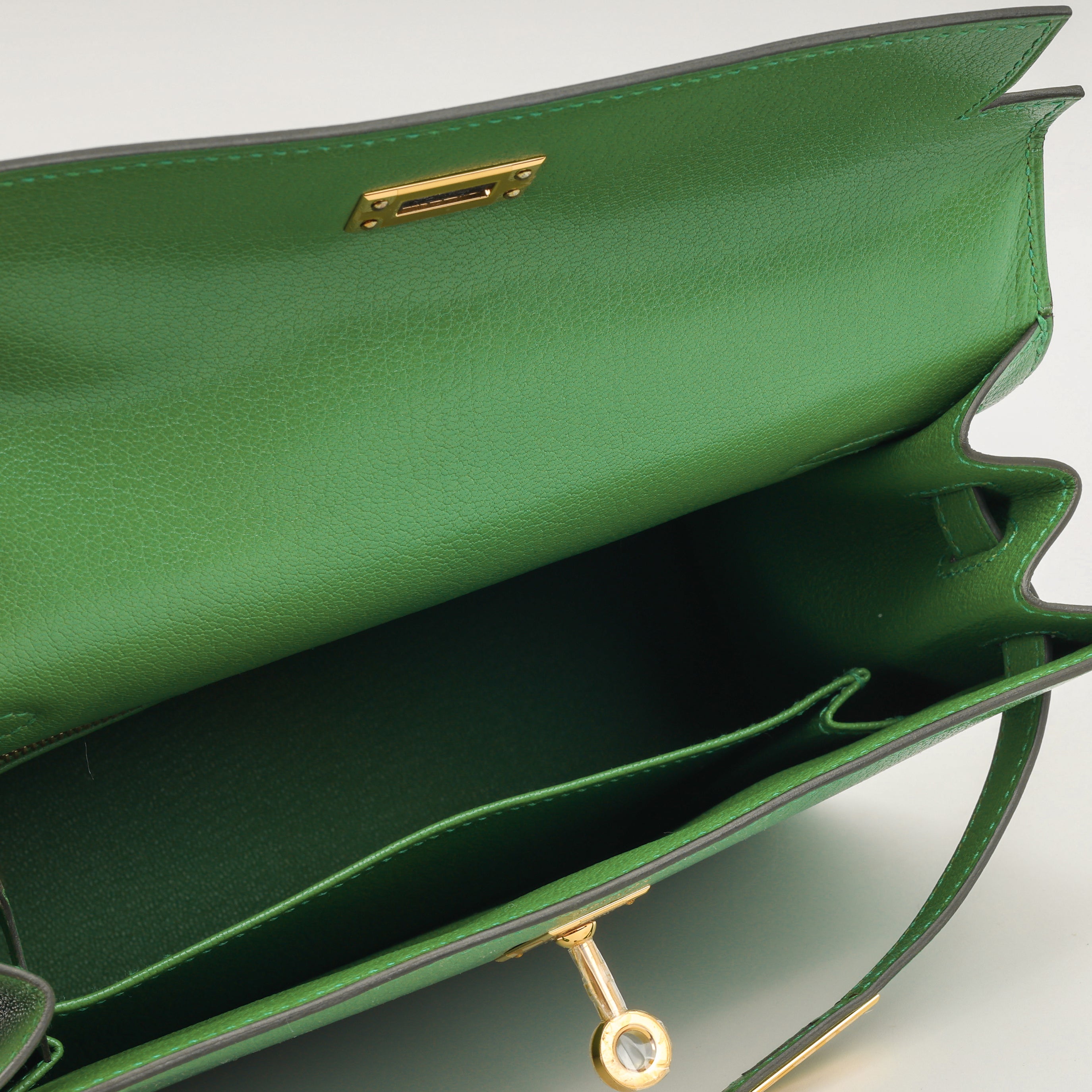 Hermès Kelly 25 - Bambou Chevre Chamkila