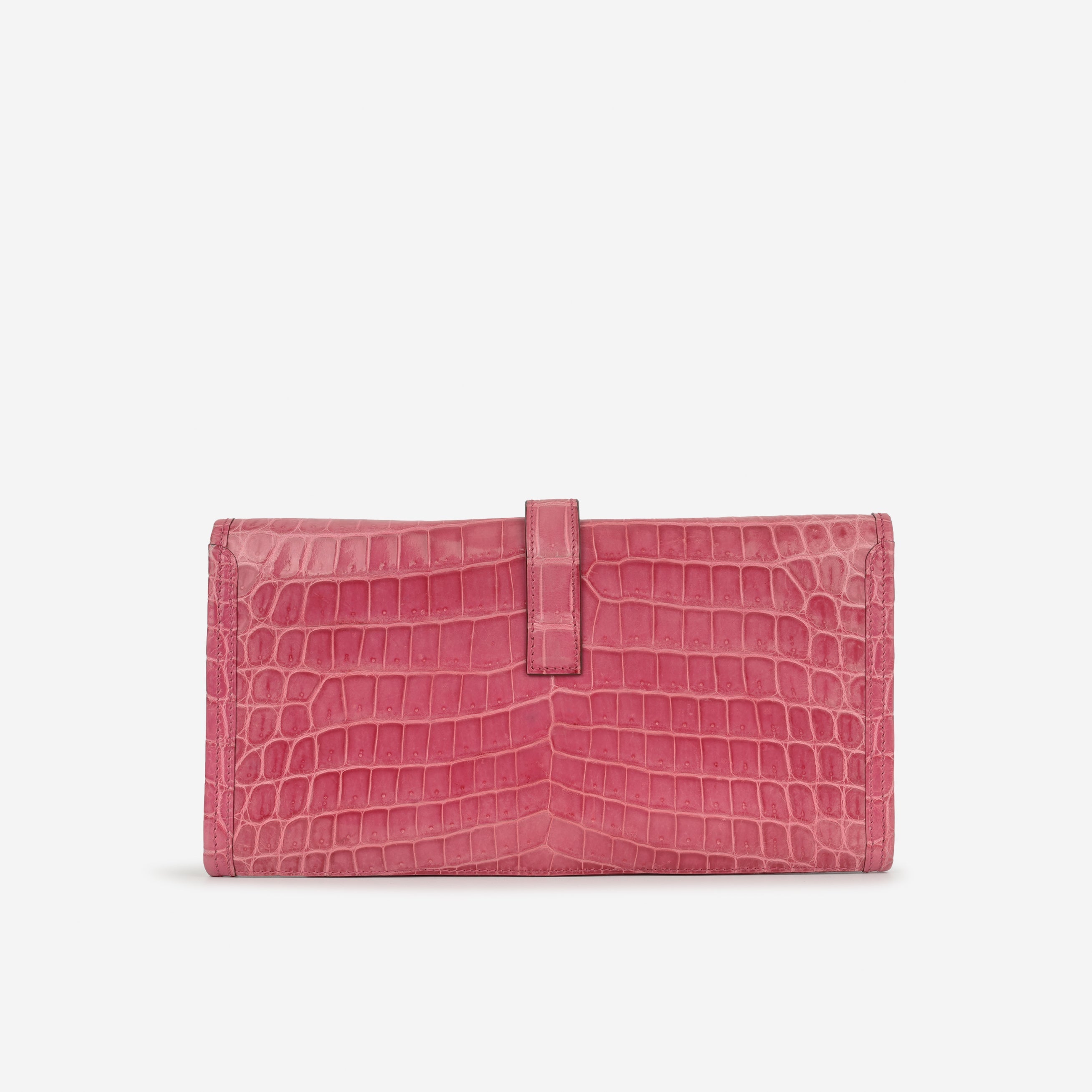 Hermès Jige Clutch 29 - Rose Indien Shiny Crocodile