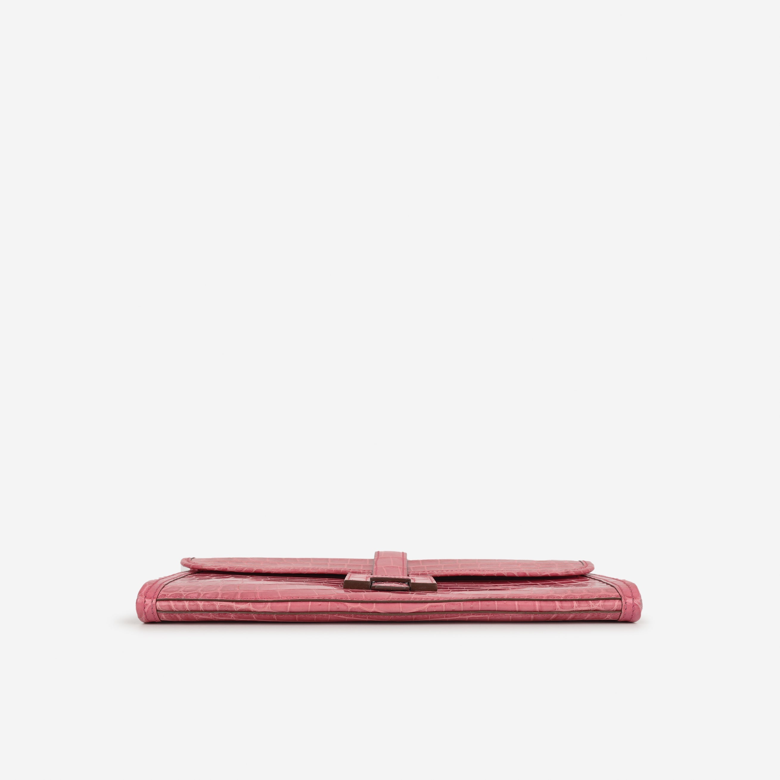 Hermès Jige Clutch 29 - Rose Indien Shiny Crocodile