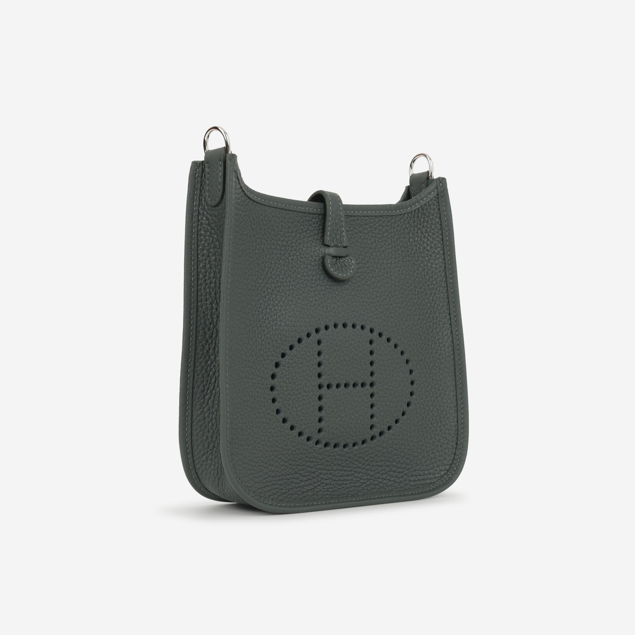 Hermès Evelyne TPM - Vert Mangrove / Gris Pale Strap | Palladium Hardware