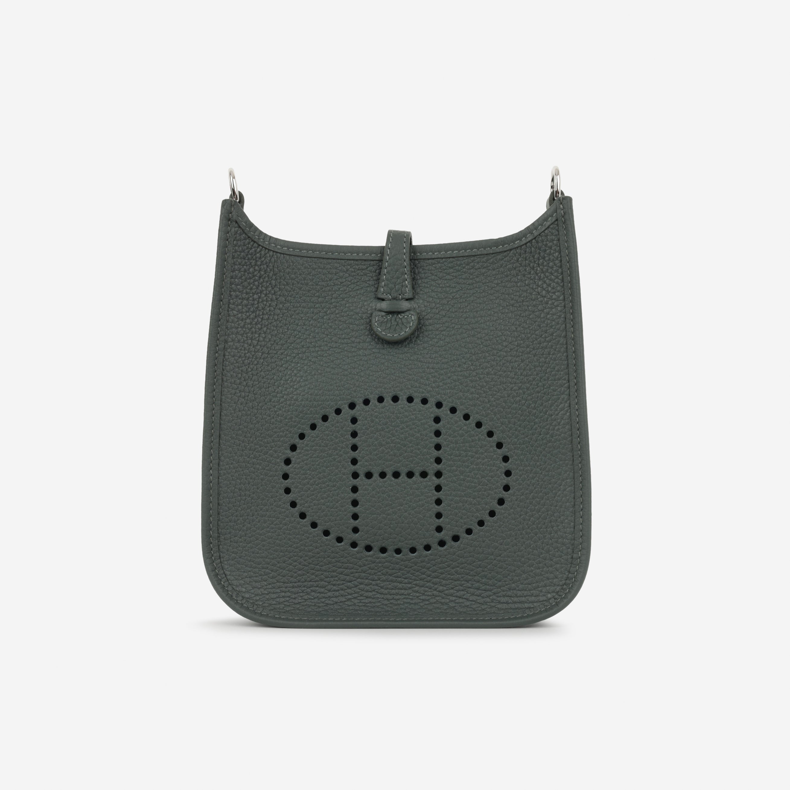 Hermès Evelyne TPM - Vert Mangrove / Gris Pale Strap | Palladium Hardware