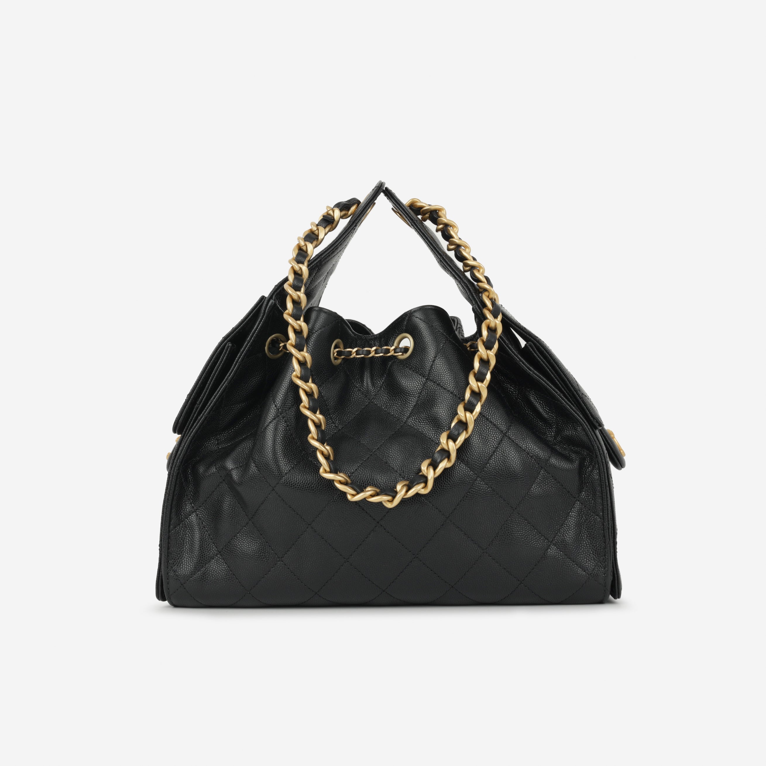 Chanel Small 25 Hobo - Black Caviar | Gold Hardware