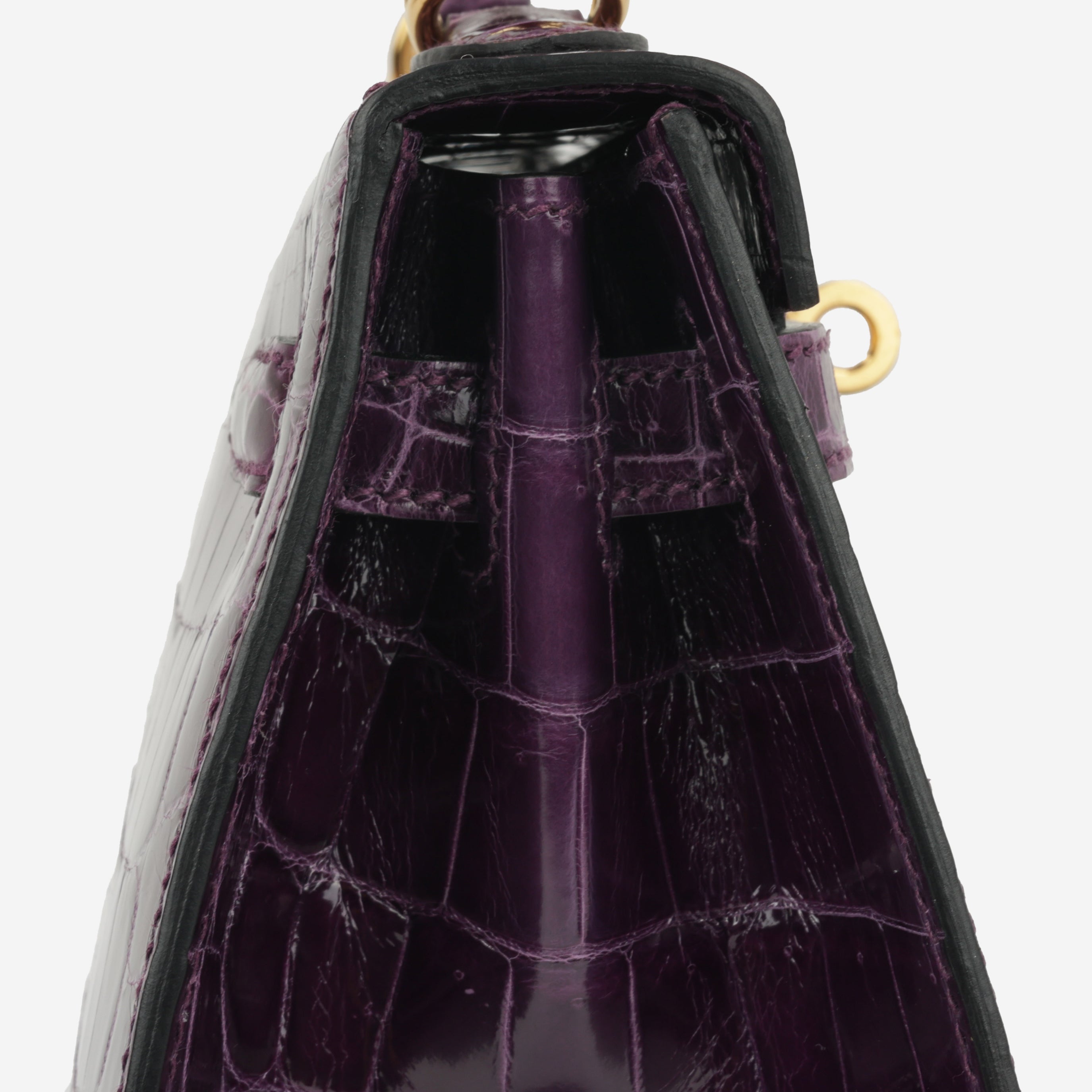 Hermès Kelly 25 - Cassis Crocodile Niloticus | Gold Hardware