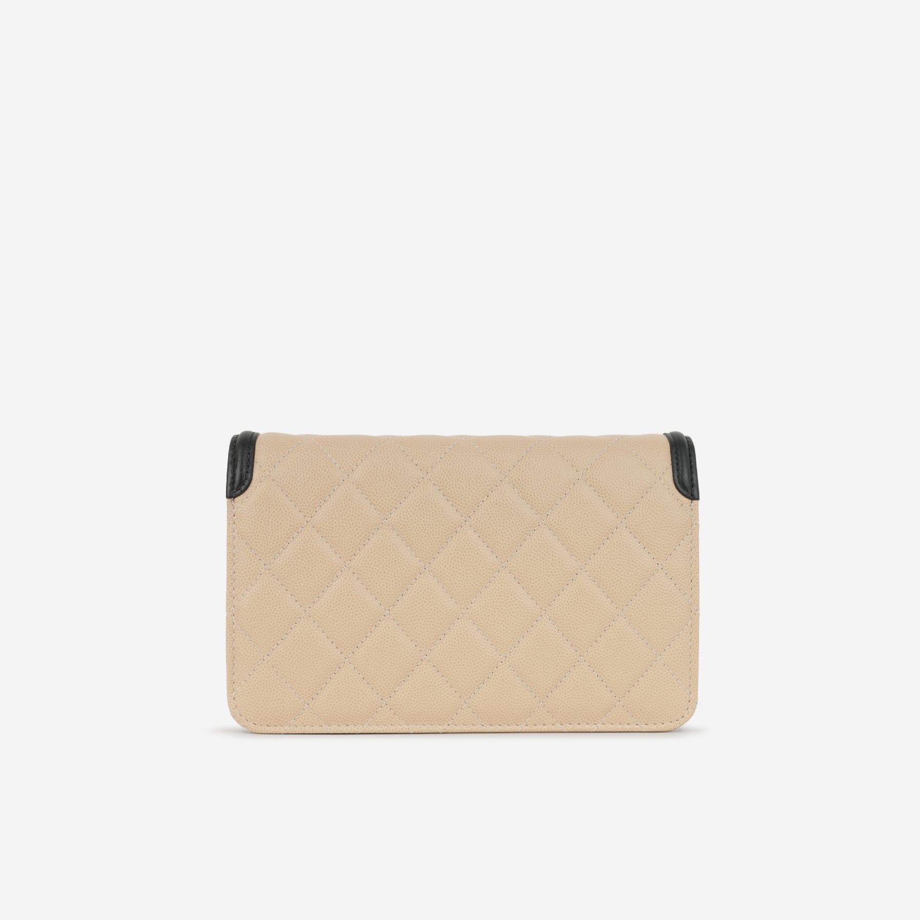Chanel Filigree Wallet on Chain - Beige / Black Caviar | Champagne Gold Hardware