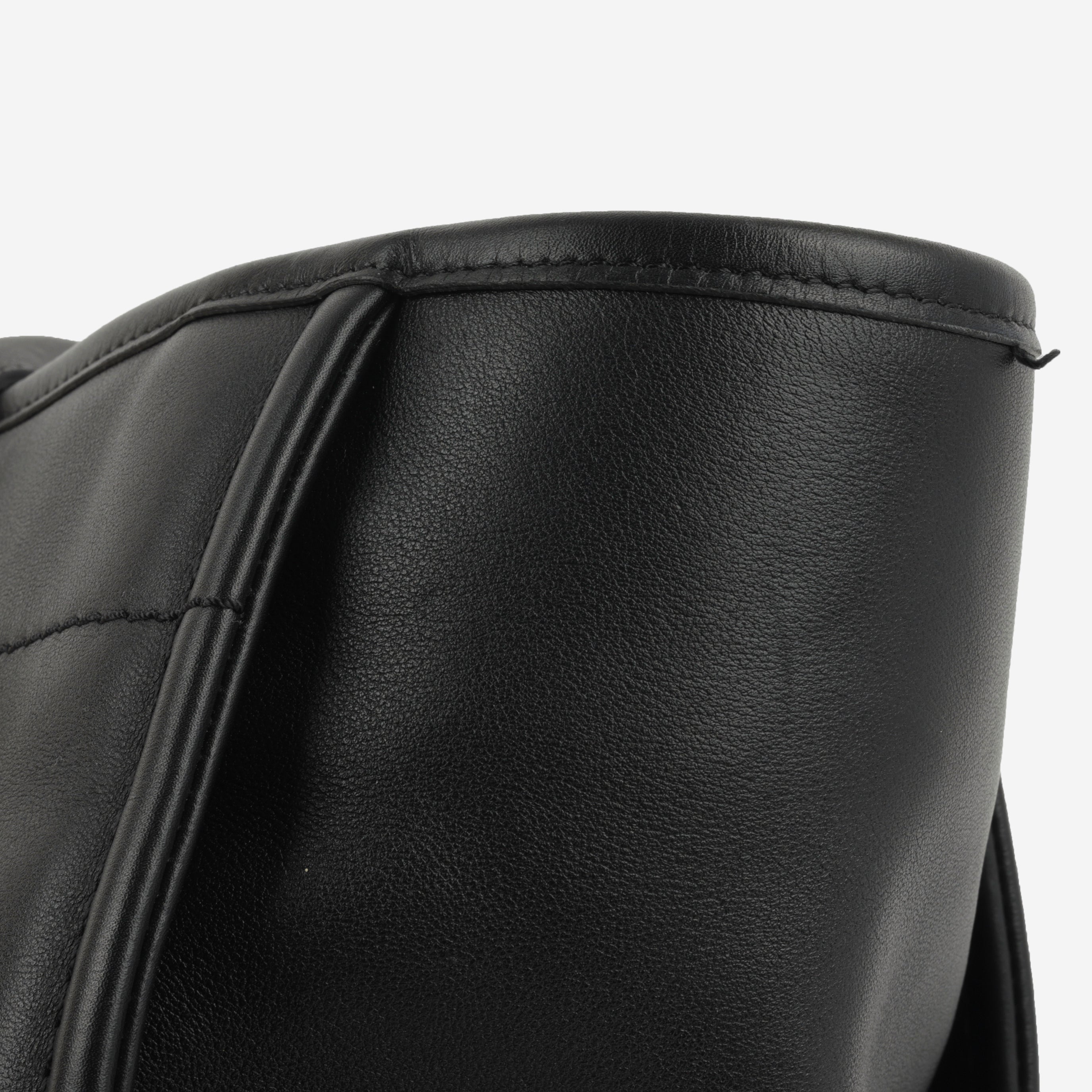 Chanel Large Deauville - Black Lambskin with Multicolor Logo | Antique Gold Hardware