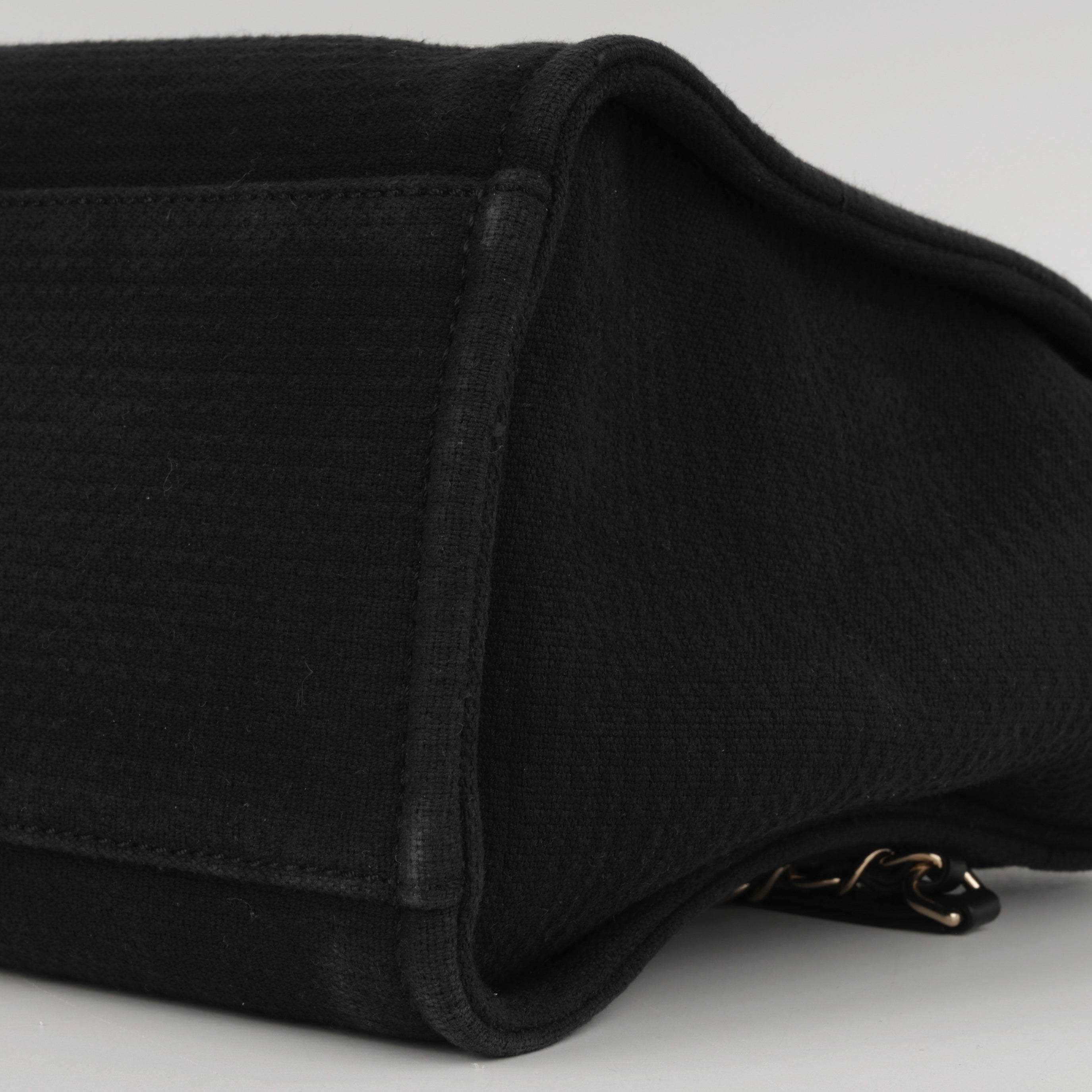 Chanel Small Deauville - Black Mixed Fabrics | Champagne Gold Hardware