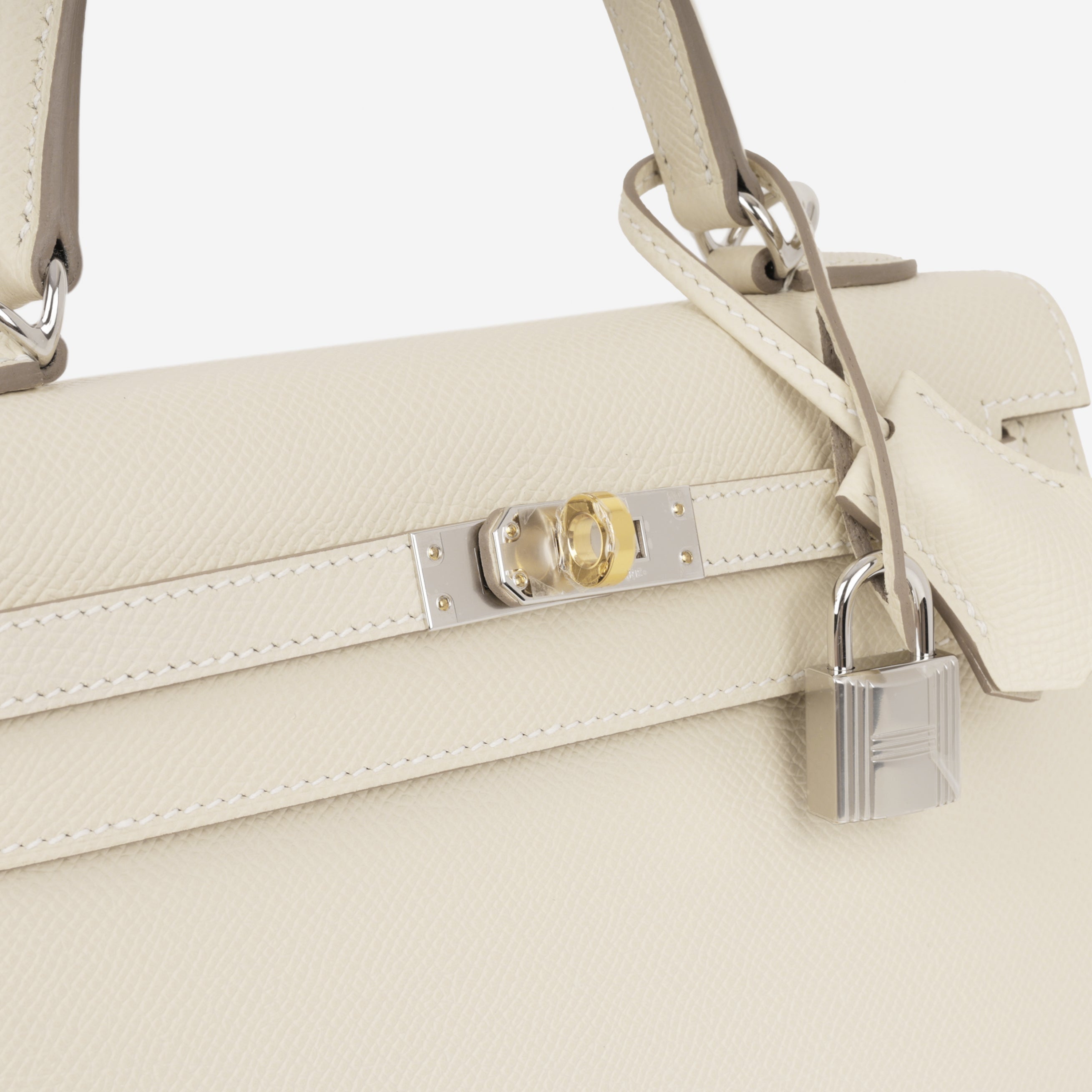 Hermès Kelly 25 - Craie Epsom | Electrum Hardware
