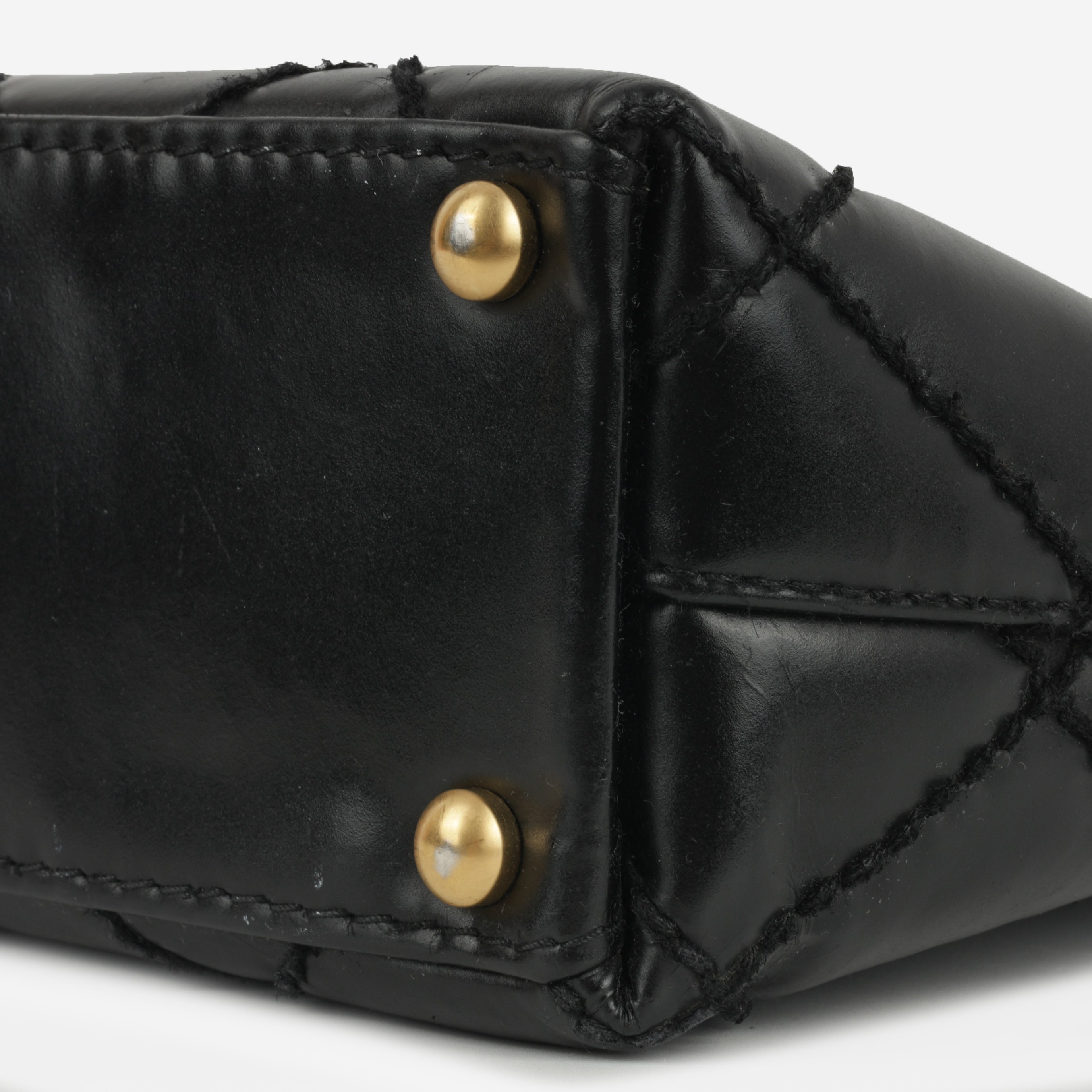 Chanel Small Surpique Stitch Tote | Black Calfskin