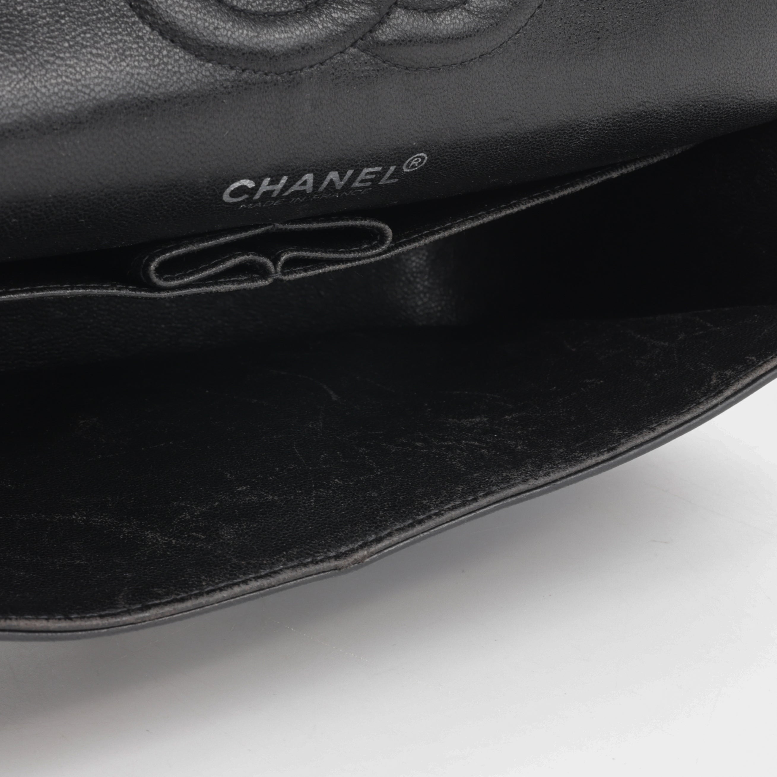 Chanel Medium Classic Flap - Black Patent | Silver hardware