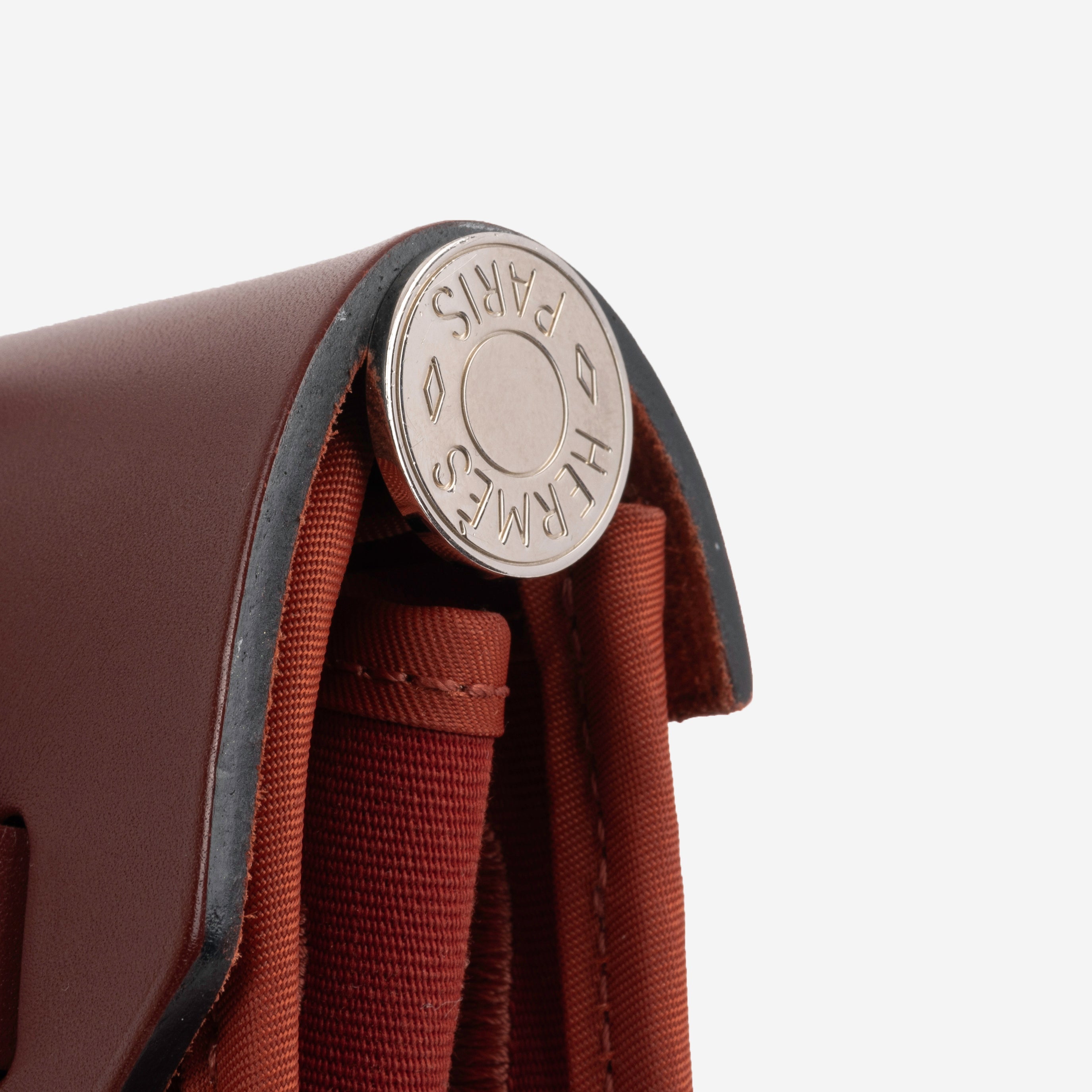 Hermès Herbag 31 - Rouge H Canvas / Hunter | Palladium Hardware