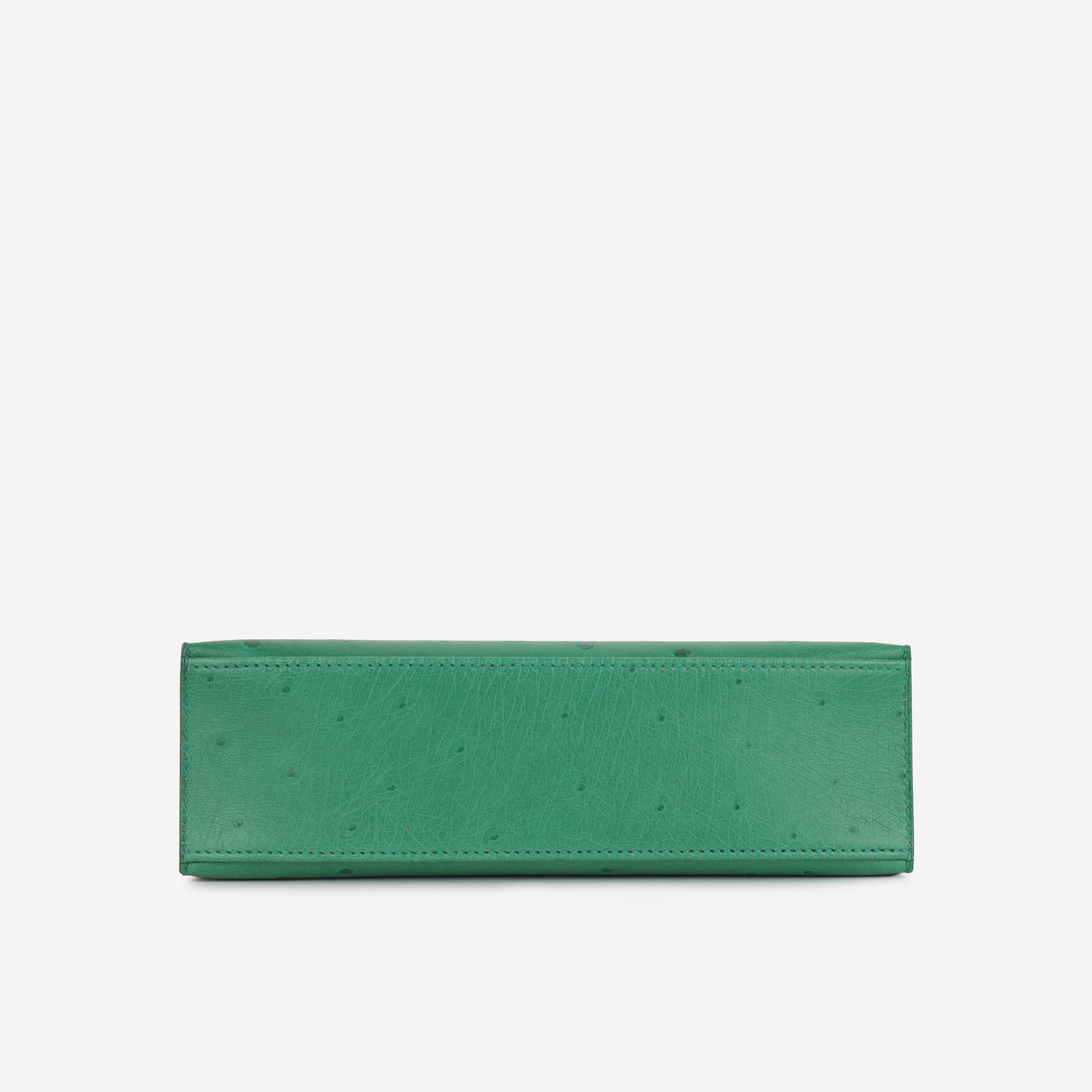 Hermès Kelly Pochette - Vert Vertigo Ostrich | Gold Hardware