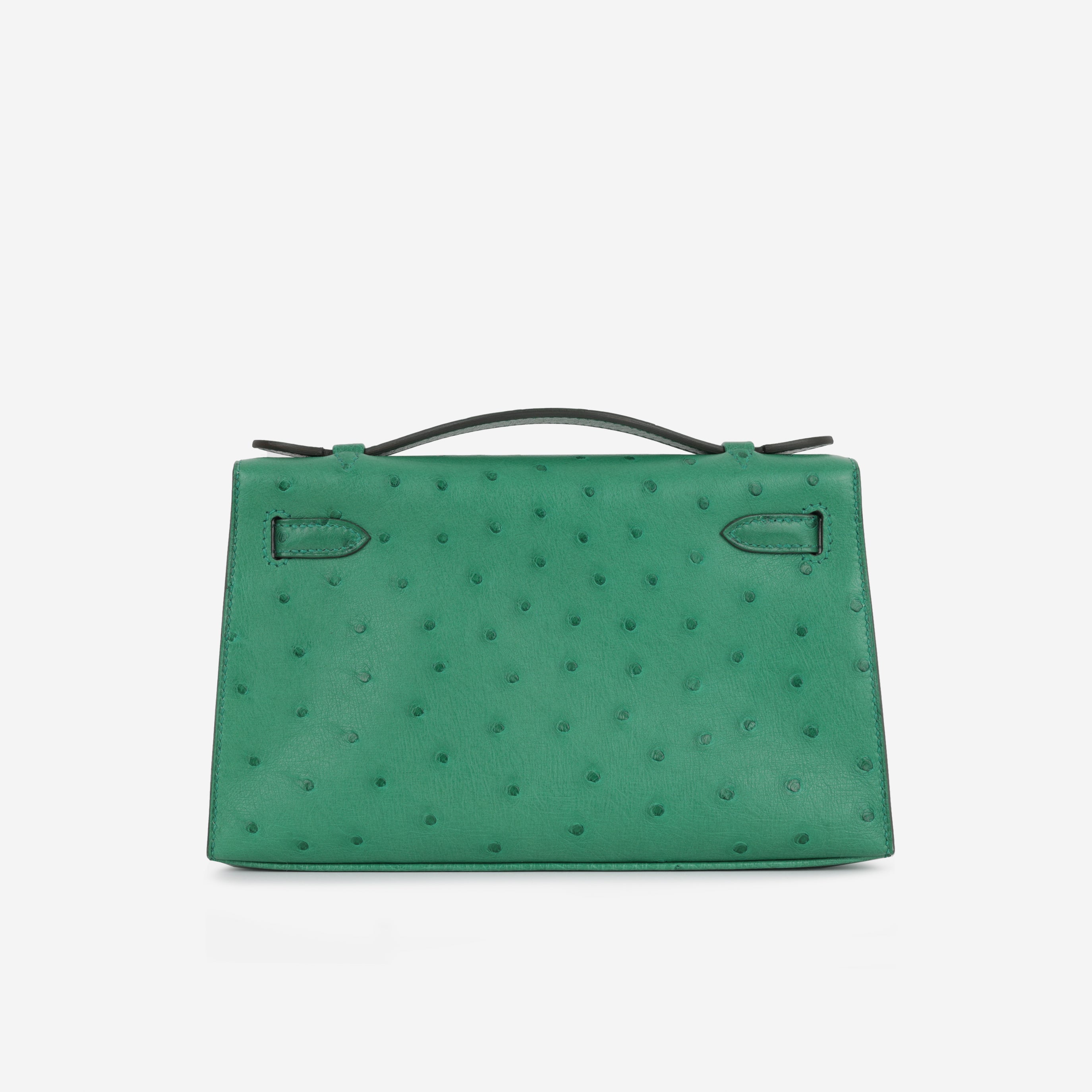 Hermès Kelly Pochette - Vert Vertigo Ostrich | Gold Hardware