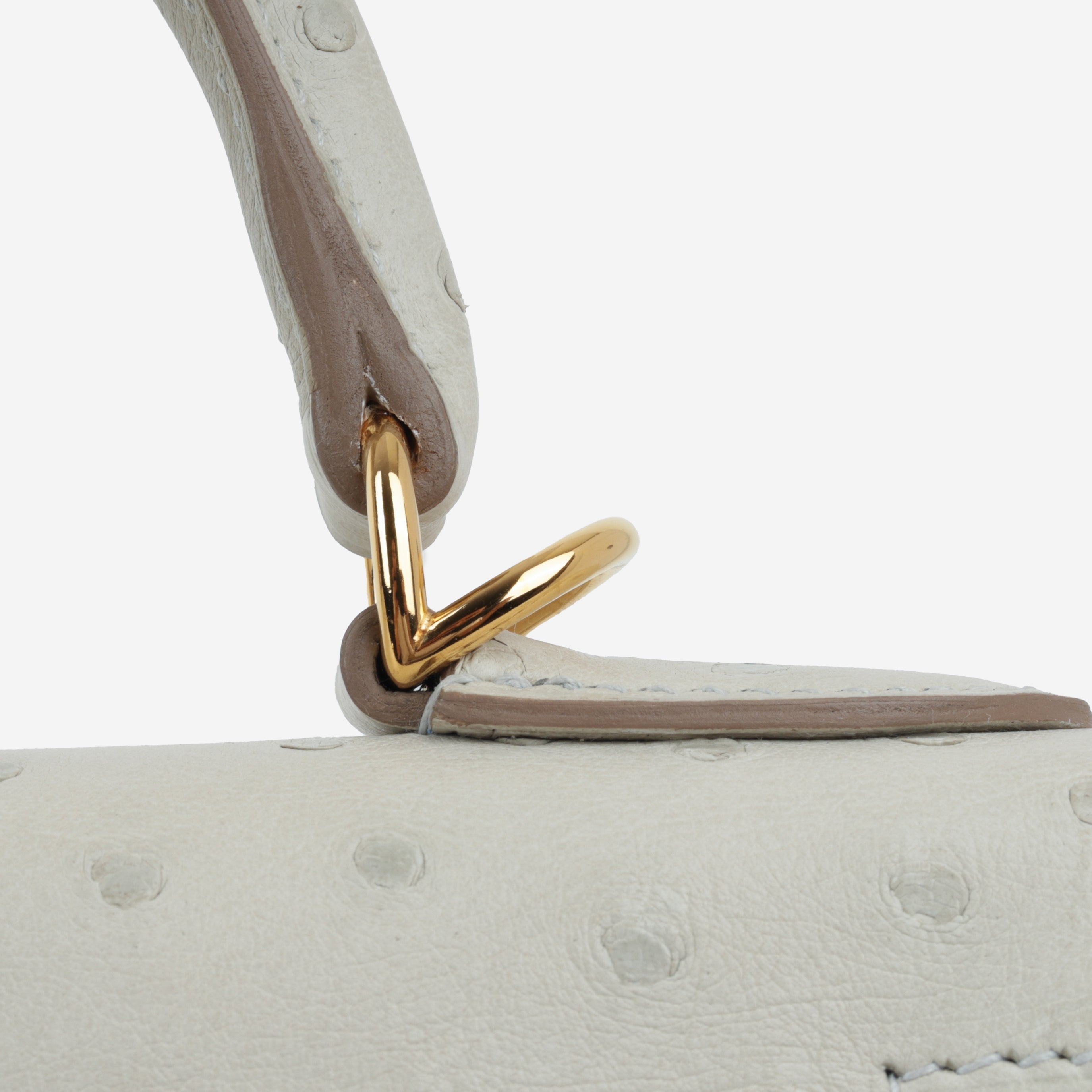 Hermès Kelly 28 - Gris Perle Ostrich | Gold Hardware