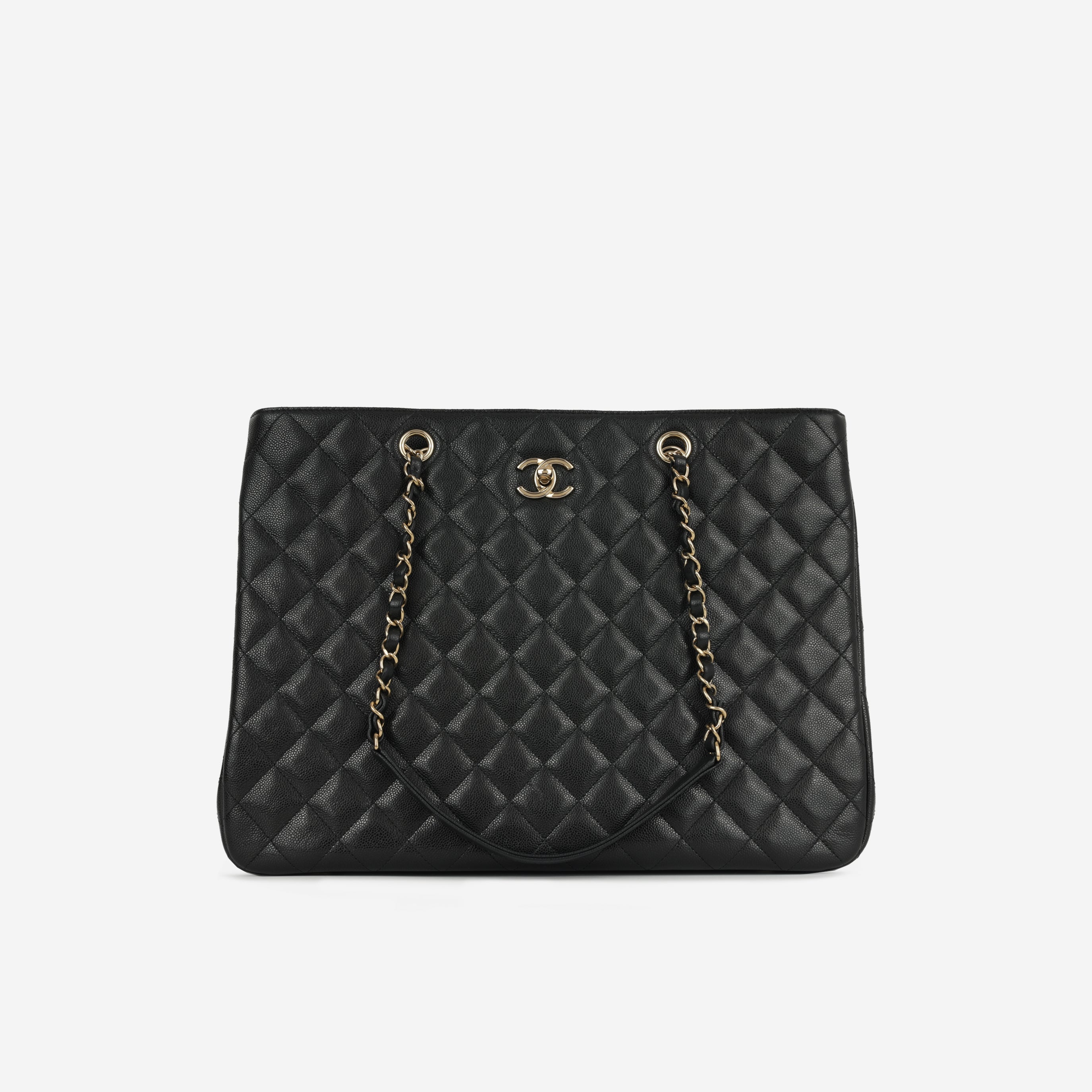 Chanel Timeless CC Shopping Tote - Black Caviar | Champagne Gold Hardware