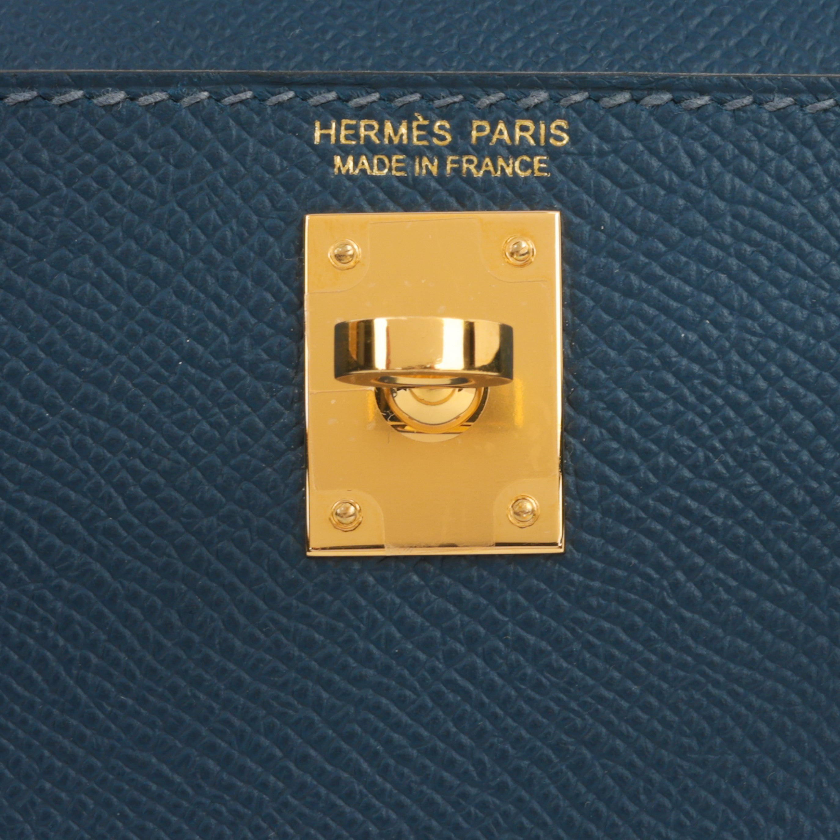 Hermès Mini Kelly - Bleu De Prusse Epsom | Gold Hardware