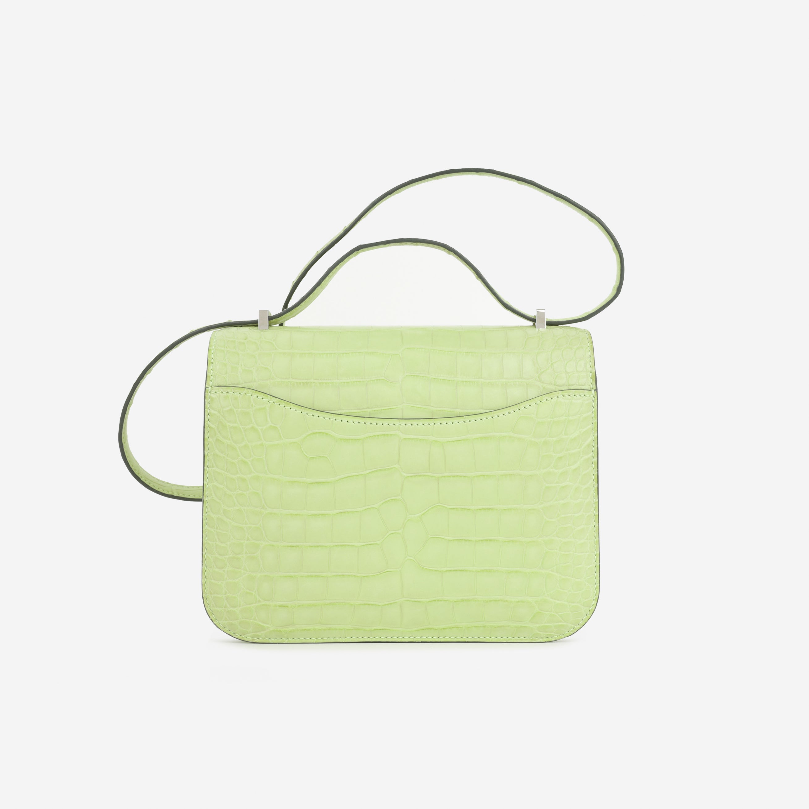 Hermès Constance 18 -  Jaune Bourgeon Matte Alligator Mississippiensis | Palladium Hardware