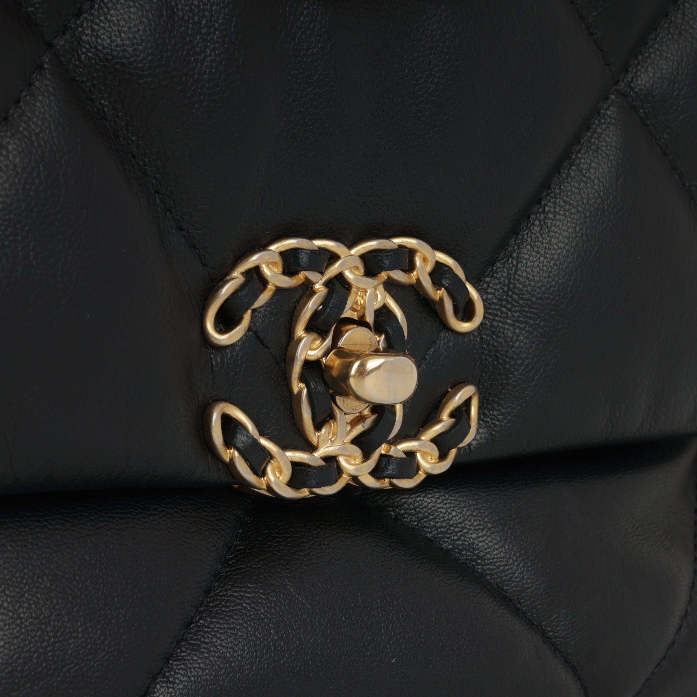Chanel Large 19 Flap Bag - Black Lambskin | Gold and Ruthenium-tone hardware