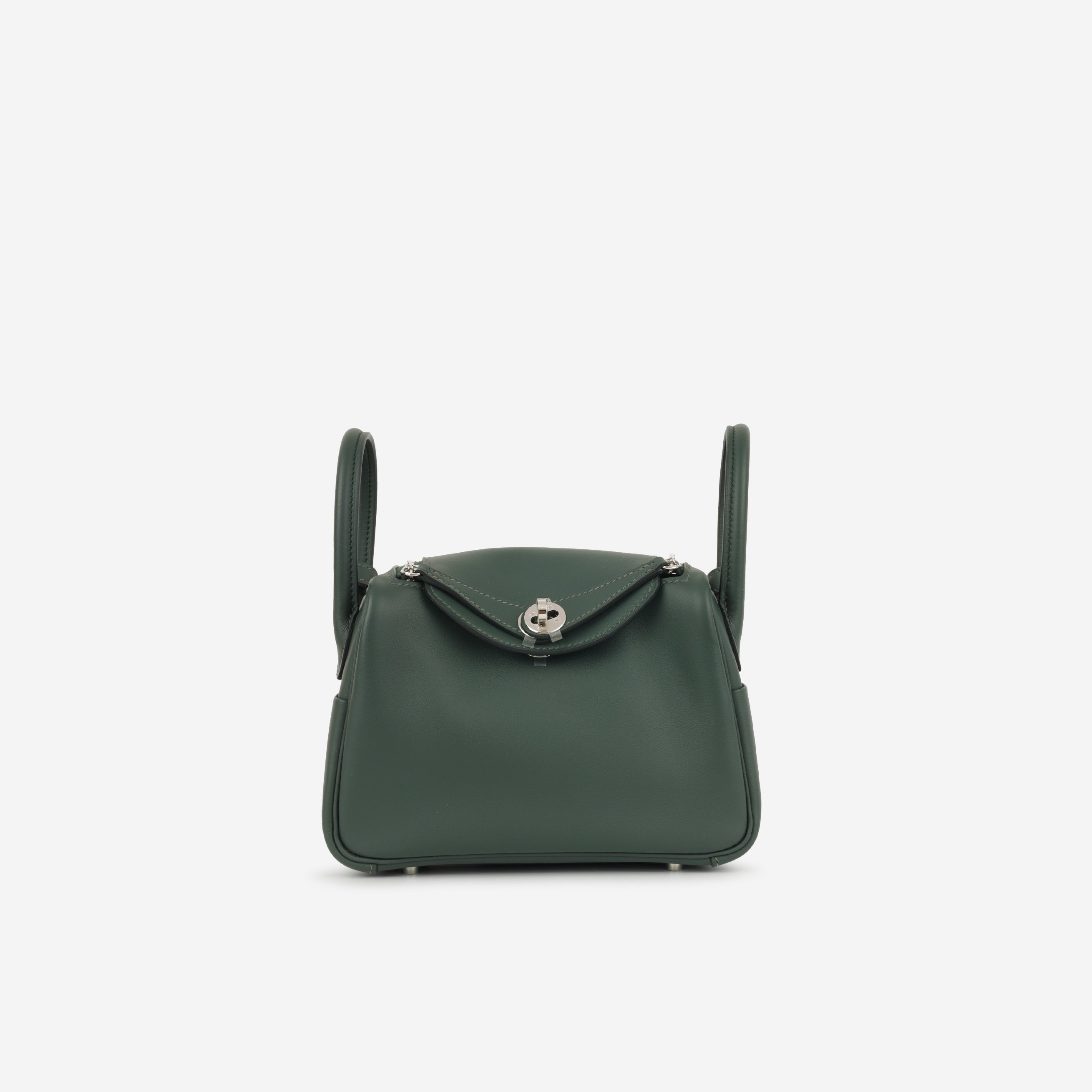 Hermès Mini Lindy - Vert Fonce / Vert Moyen Swift | Palladium Hardware