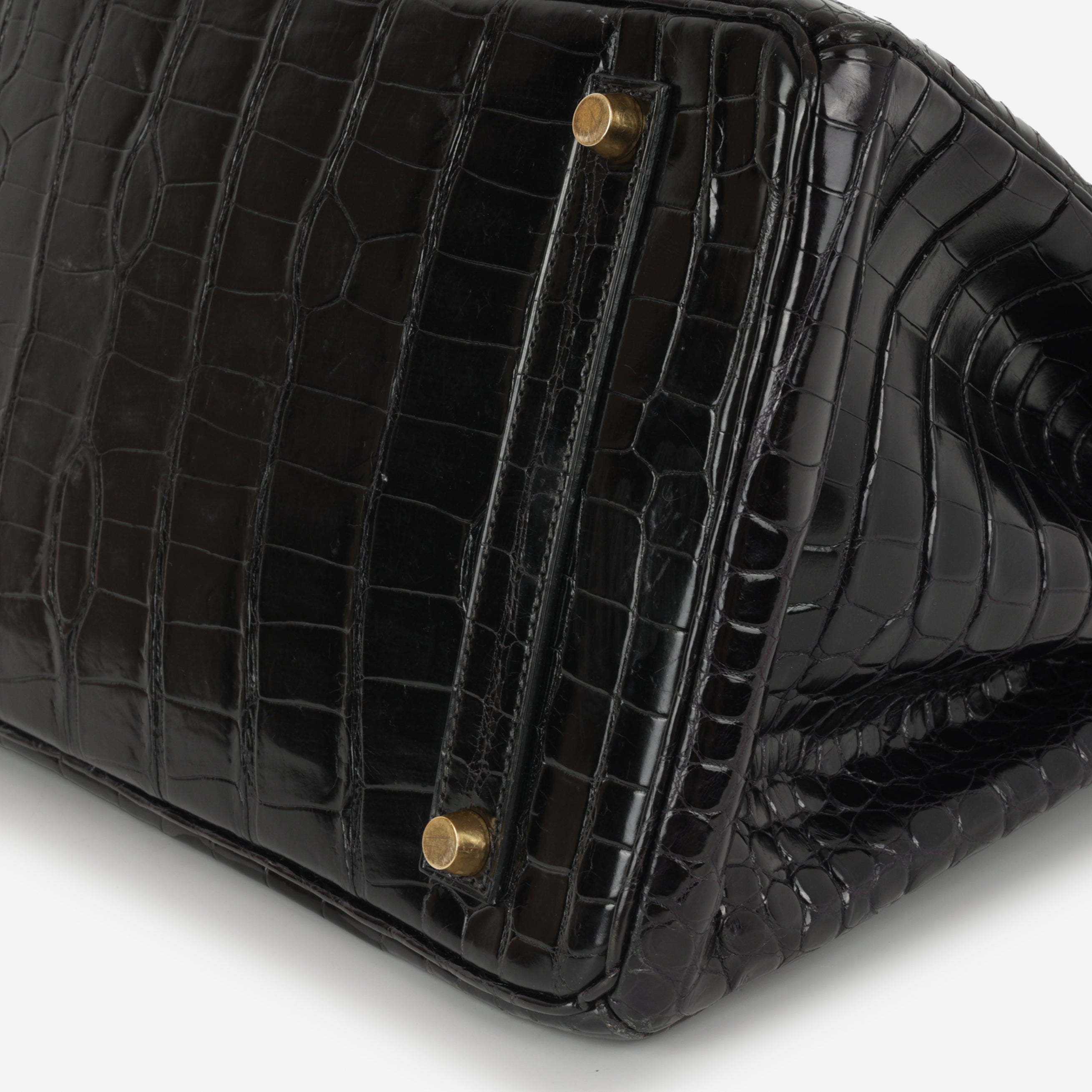 Hermès Birkin 35 - Noir Matte Crocodile Porosus | Gold Hardware