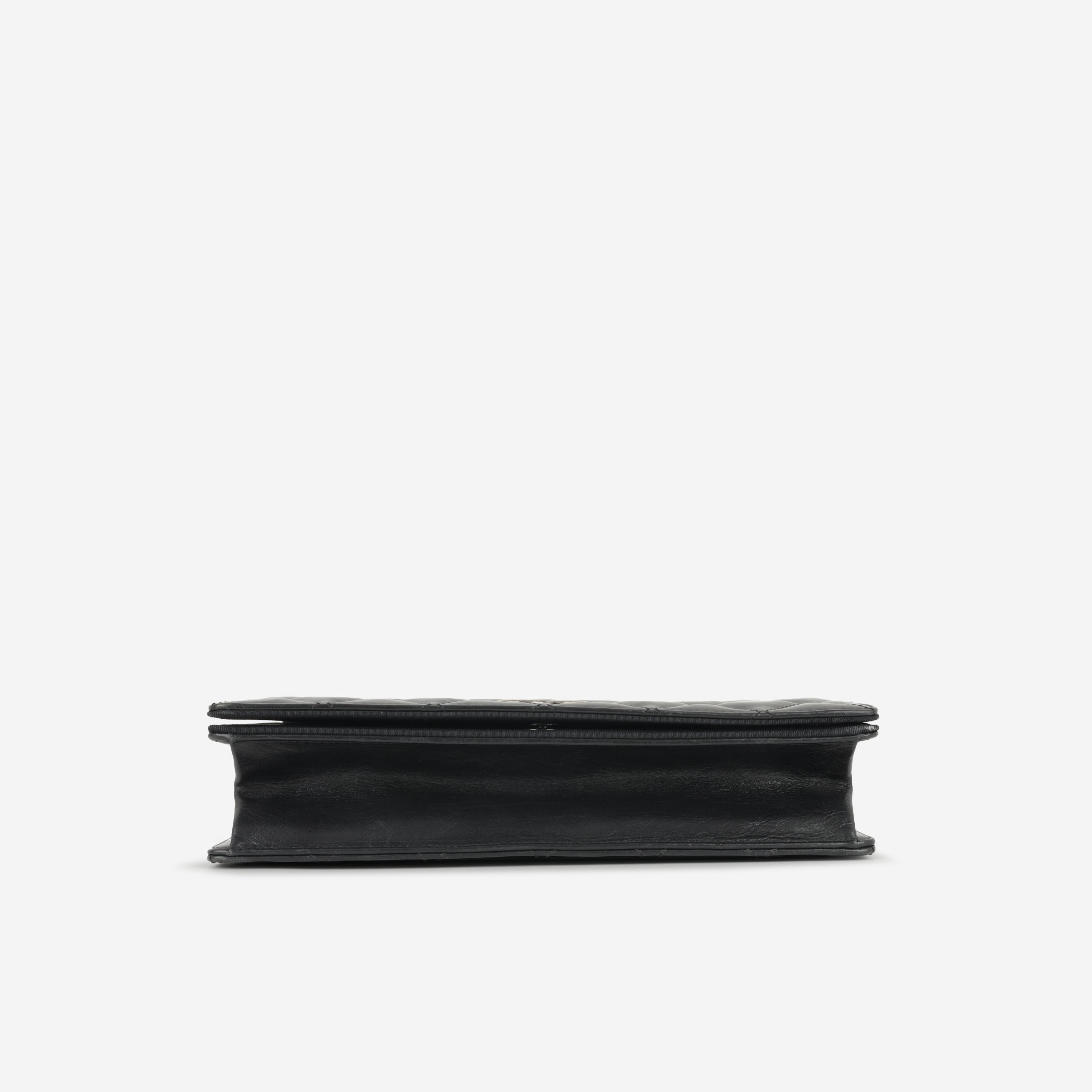 Chanel Quilted Ballerine Flap - Black/Beige Lambskin | Ruthenium Hardware