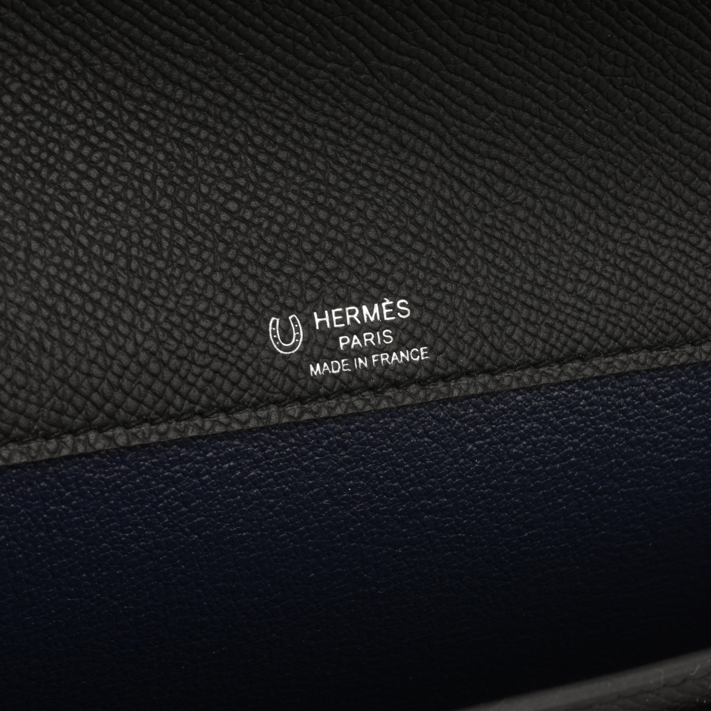 HSS Kelly Dépêches 25 - Noir / Bleu Saphir Epsom | Palladium Hardware