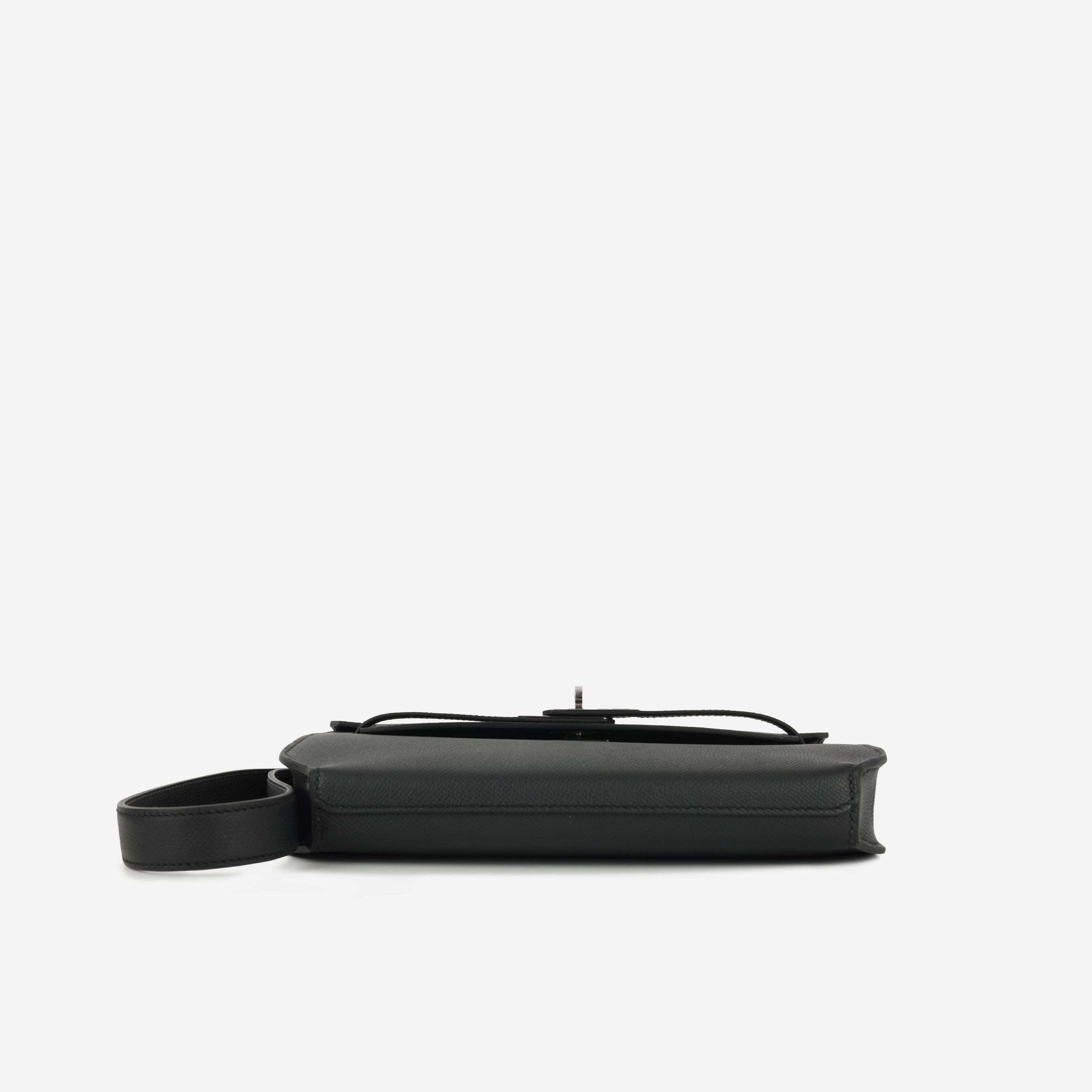 HSS Kelly Dépêches 25 - Noir / Bleu Saphir Epsom | Palladium Hardware