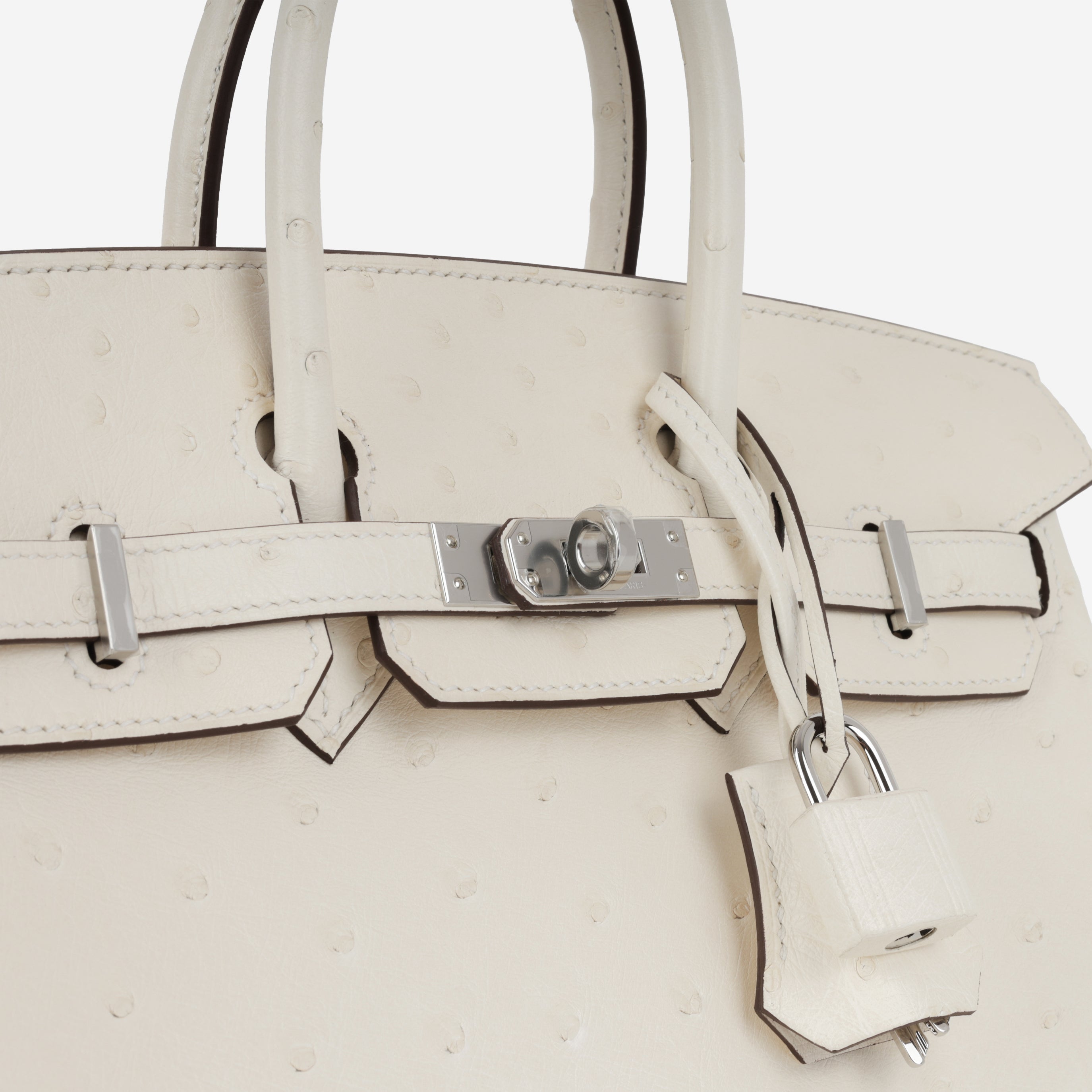 Hermès Birkin 25 - Nata Ostrich | Palladium Hardware