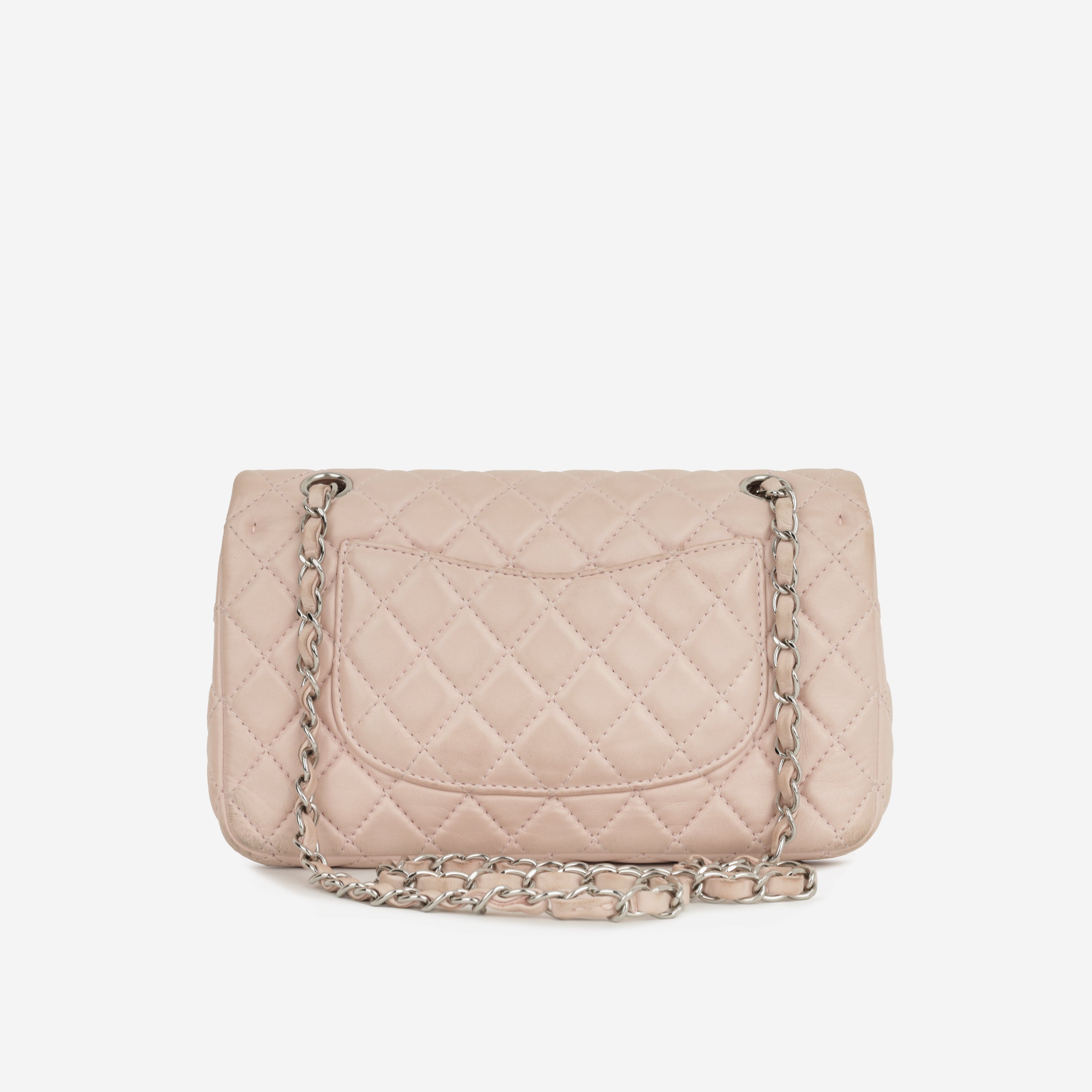 Seasonal Medium Flap Bag - Pink Lambskin | Silver Hardware