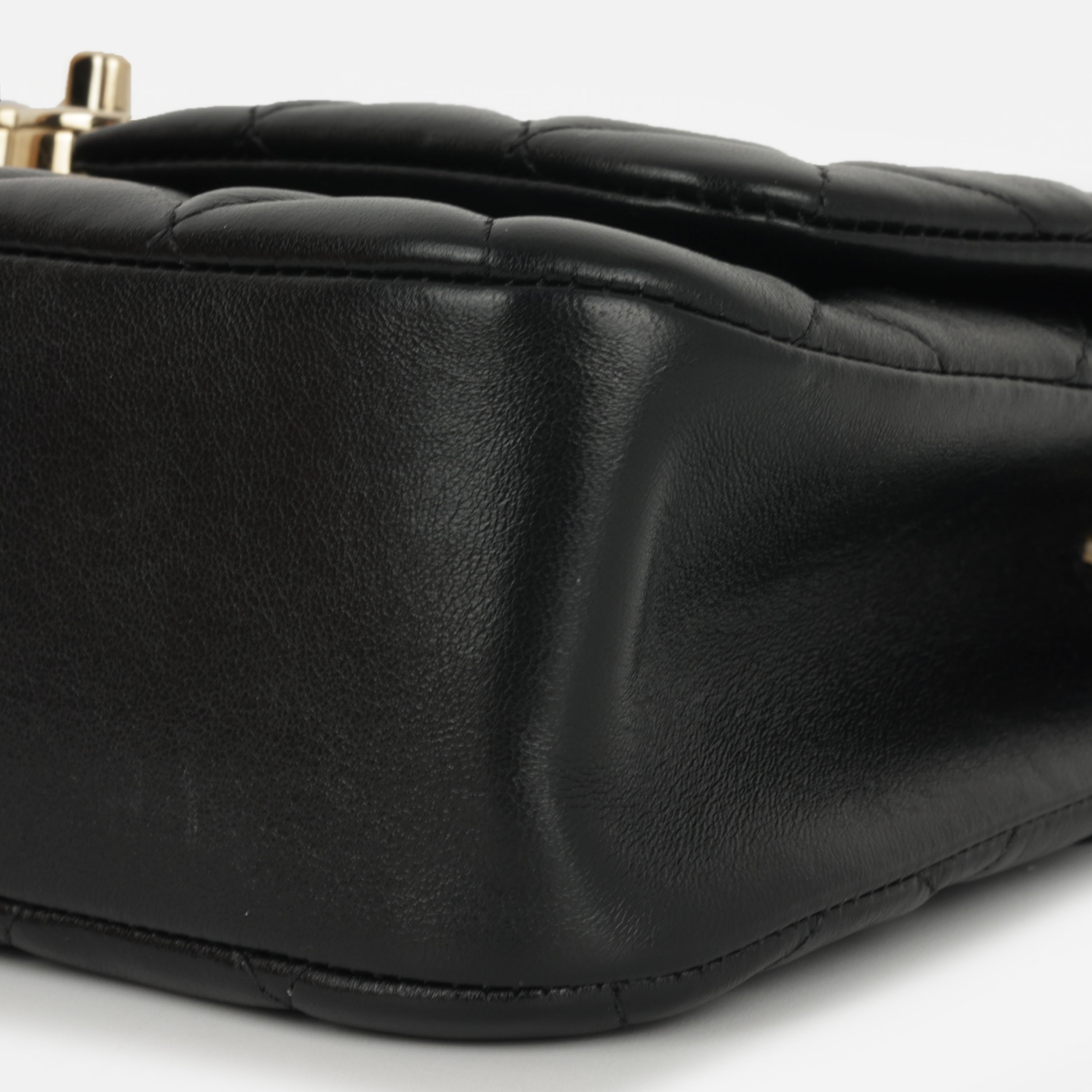 Chanel 25S Classic Flap Bag - Black Lambskin | Champagne Gold Hardware