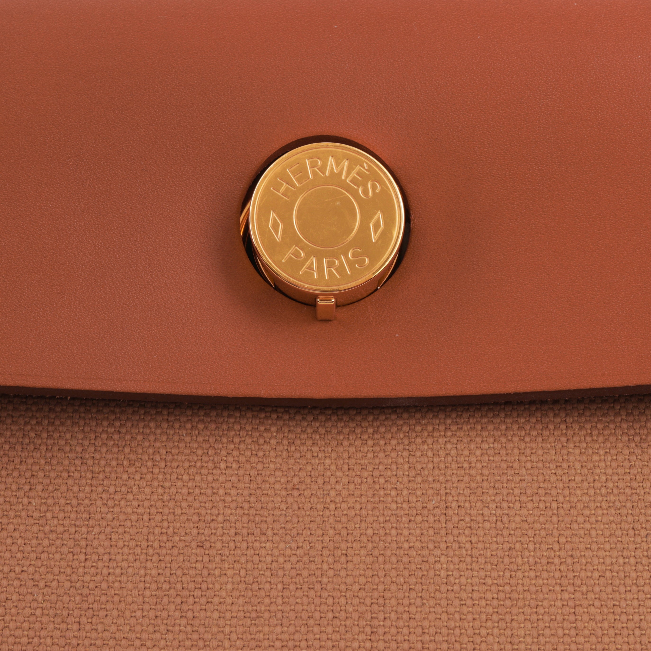Hermès Herbag 31 - Chai Canvas/ Fauve Hunter | Gold Hardware