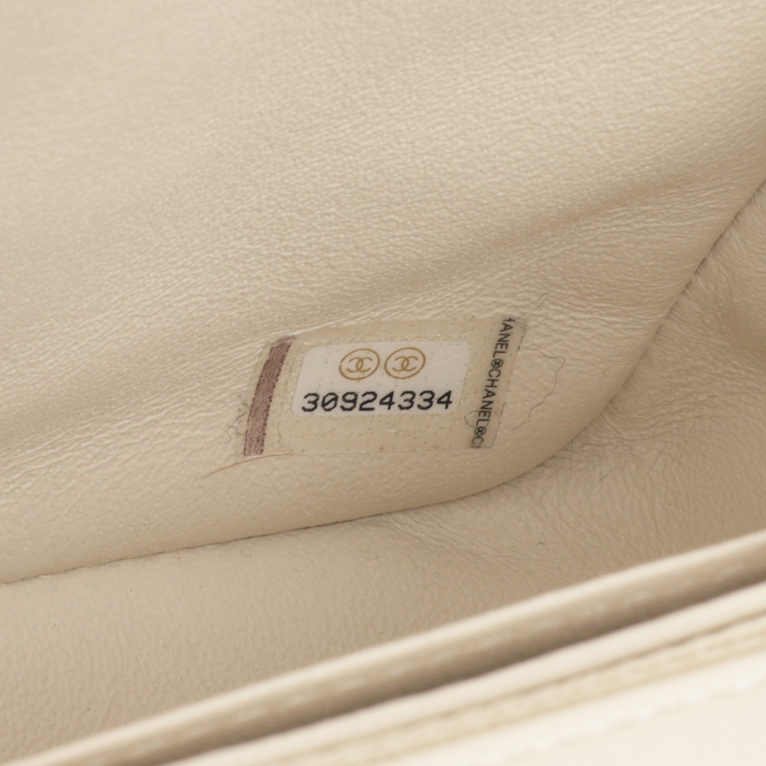 Chanel Mini Square - Ivory Chevron Lambskin | Silver Hardware