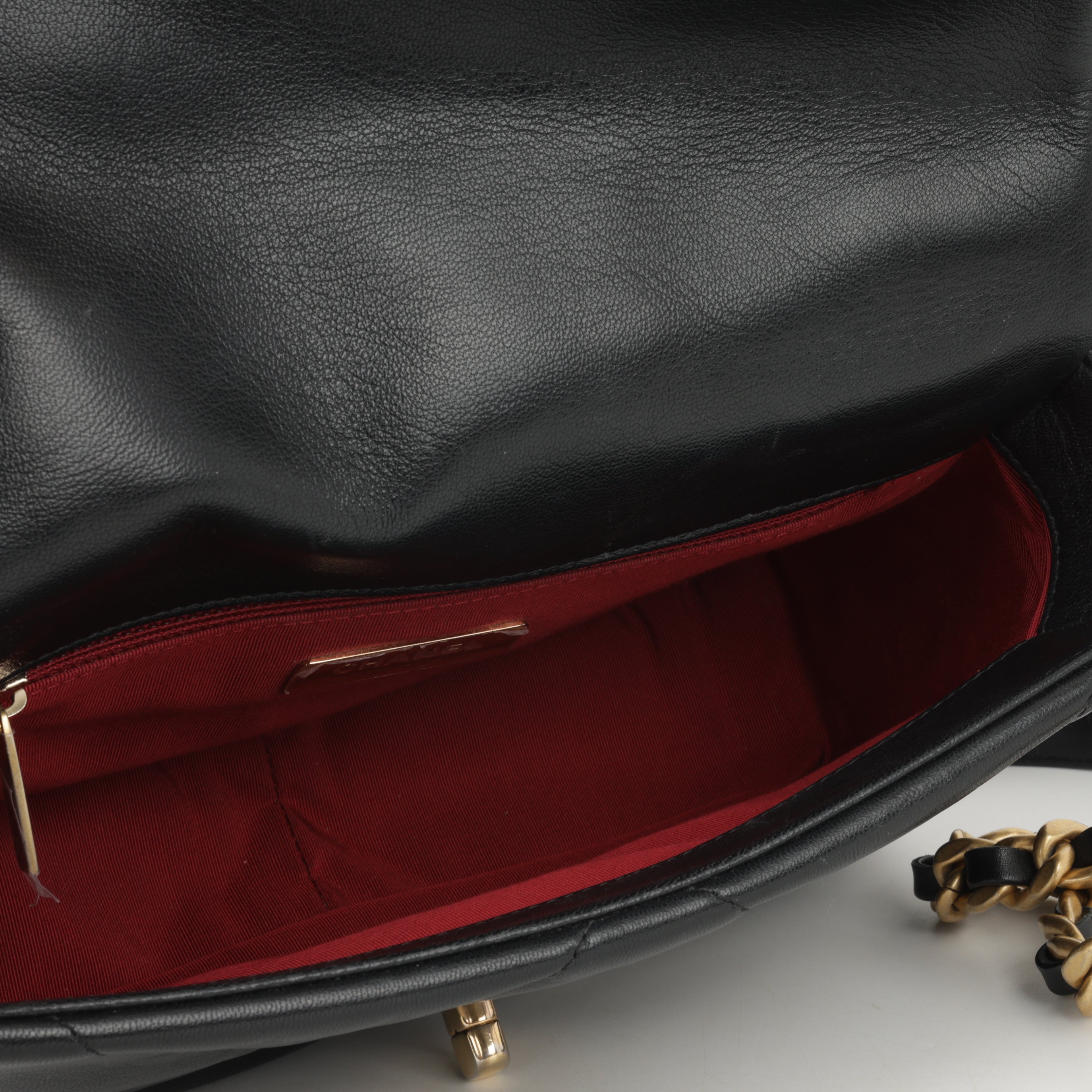 Chanel Small 19 Flap Bag - Black Lambskin | Gold & Silver Hardware