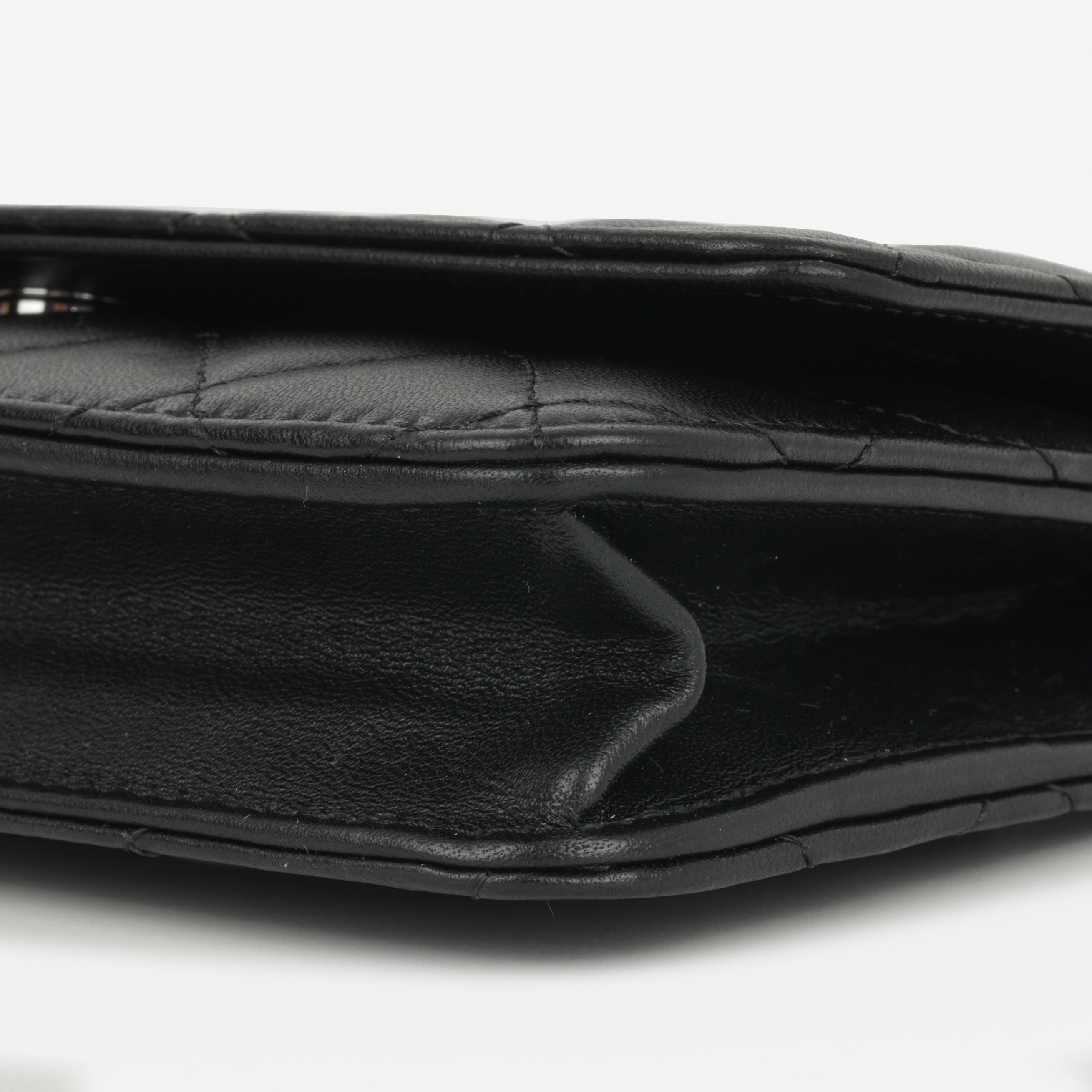 Chanel Classic Wallet on Chain - Black Lambskin | Silver Hardware