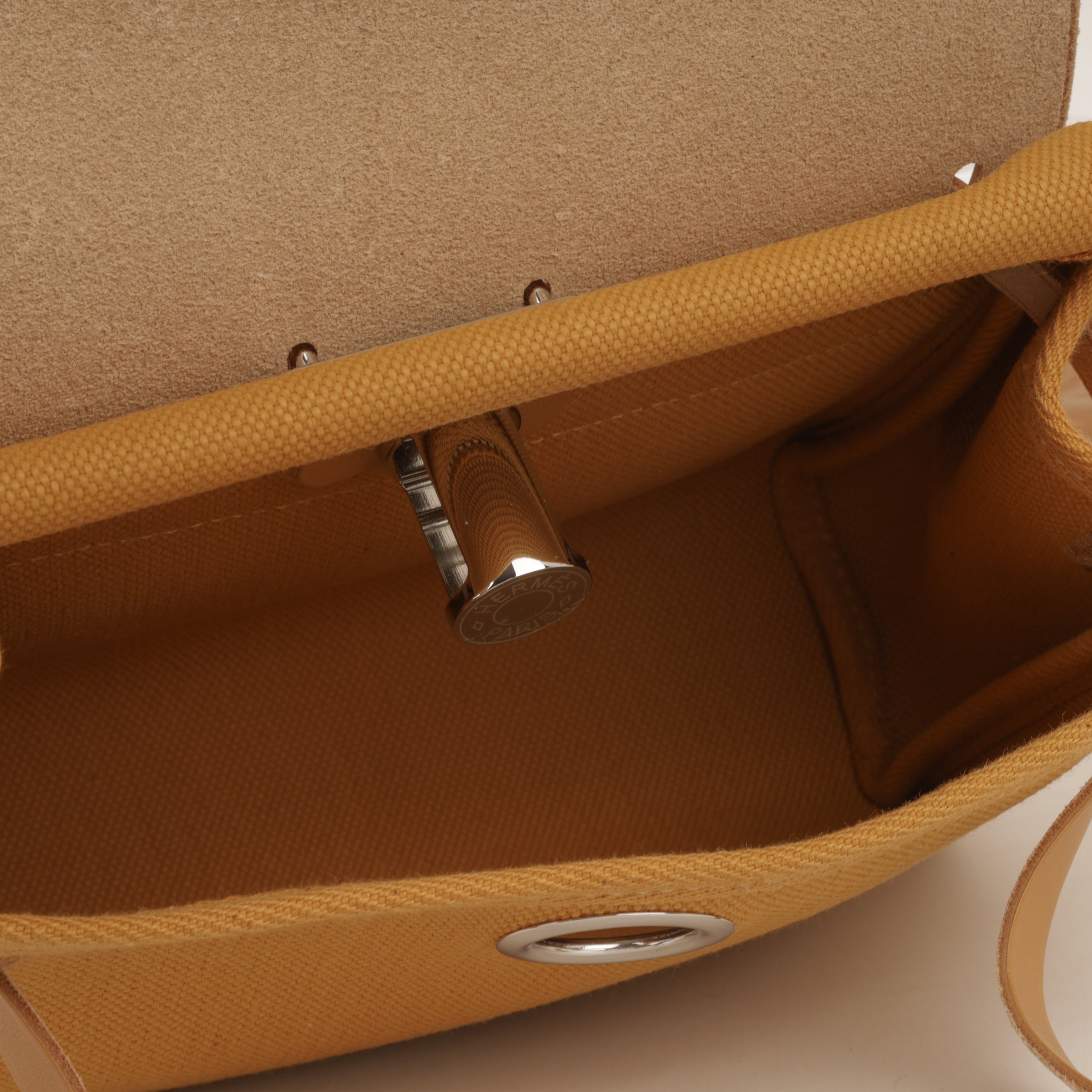 Hermès Herbag 20 - Naturel Sable Hunter / Canvas | Palladium Hardware
