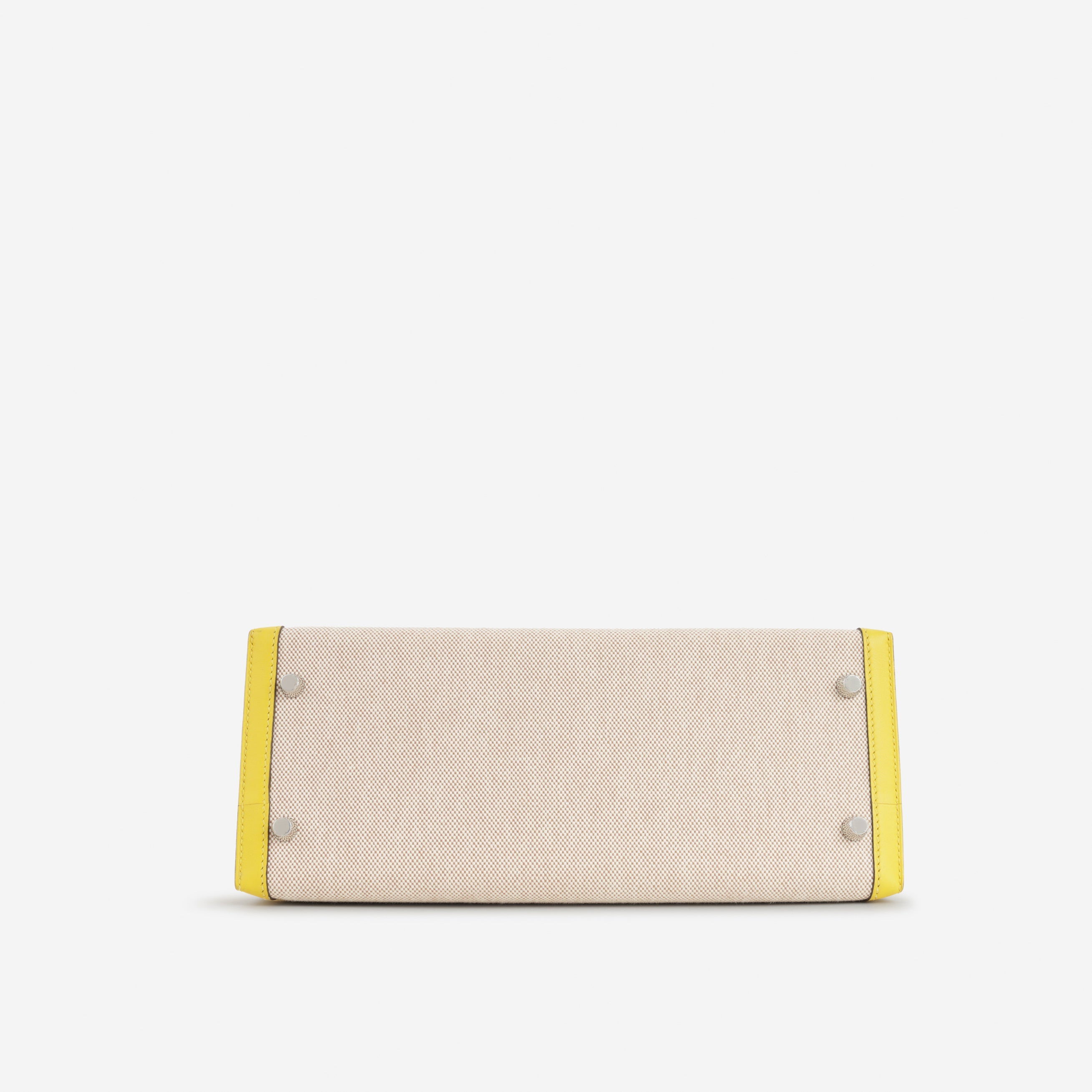 Kelly 28 - Jaune Citron Swift / Ecru Toile | Palladium Hardware