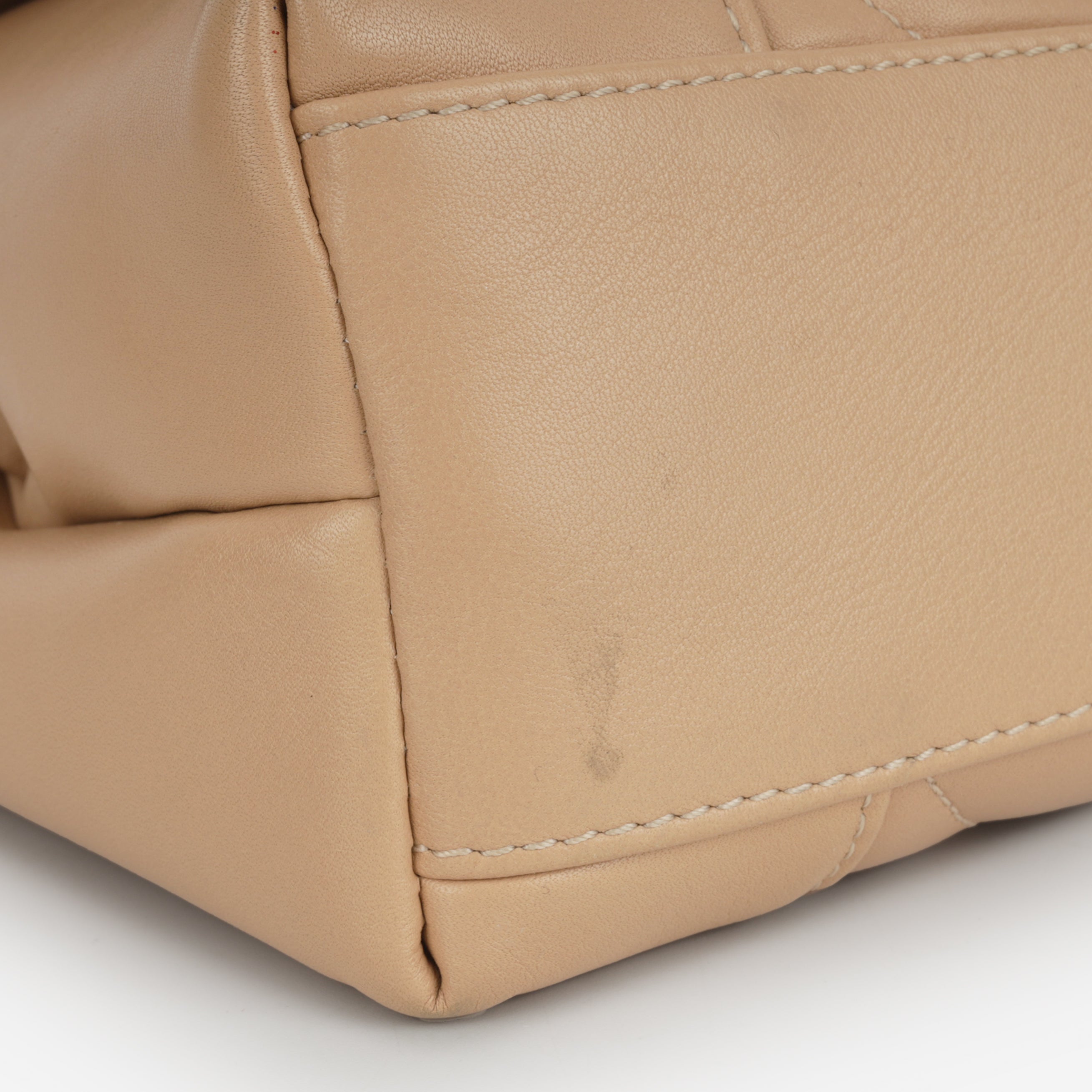 Chanel Small Daily Flap - Beige Calfskin | Champagne Gold Hardware
