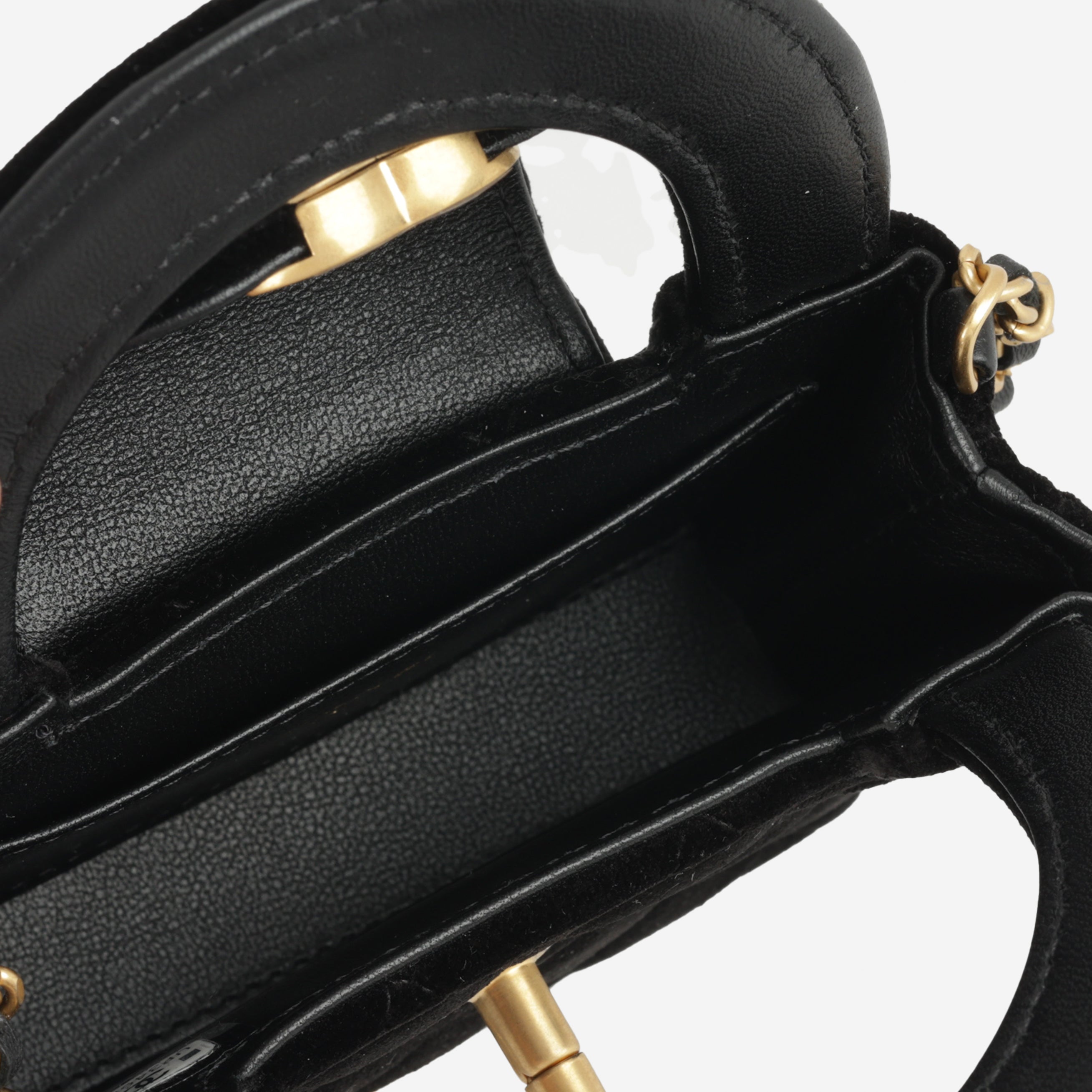 Chanel Nano Kelly Re-Edition - Black Velvet | Gold Hardware