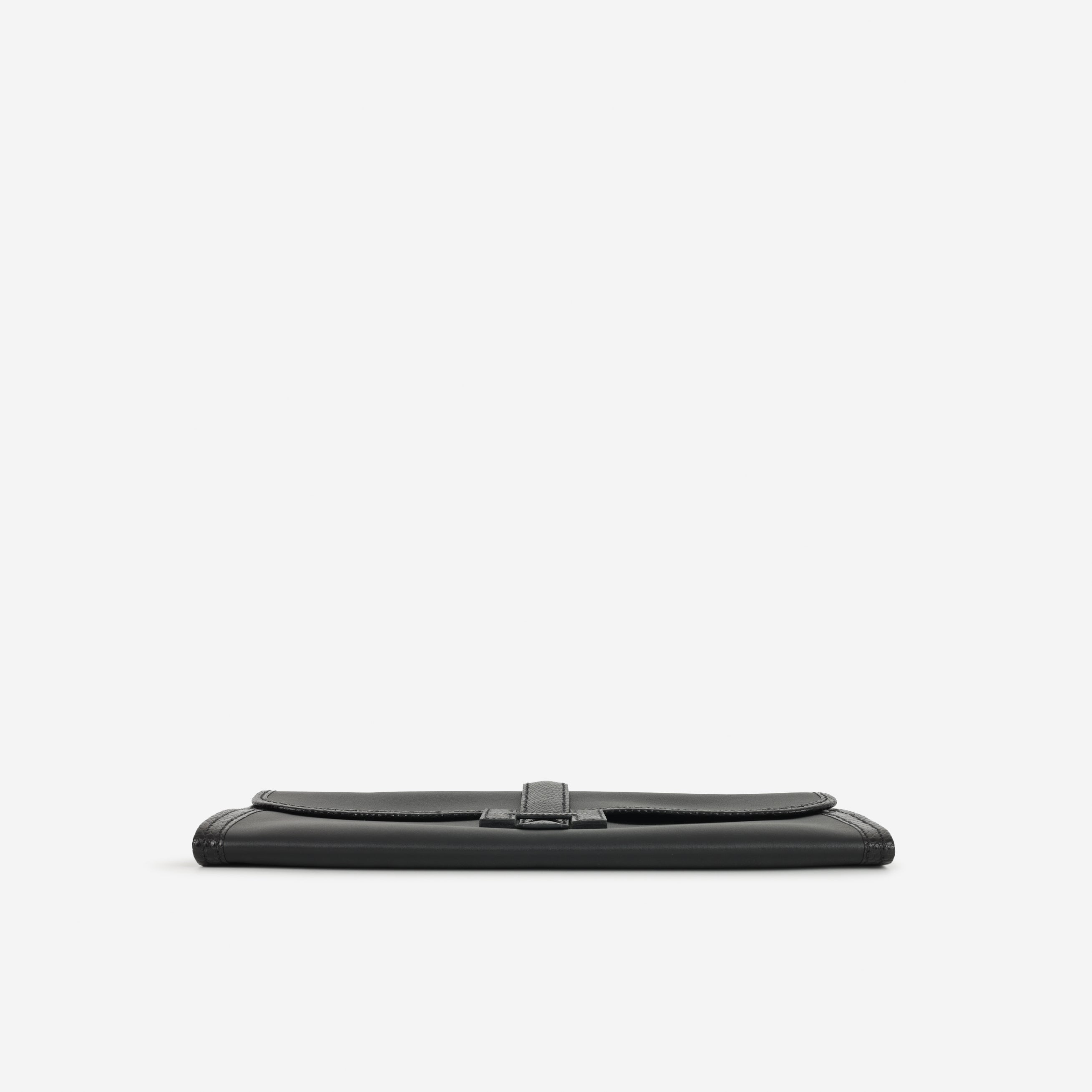 Hermès Jige Clutch 29 - Noir Swift / Noir Varanus Shiny Niloticus Lizard