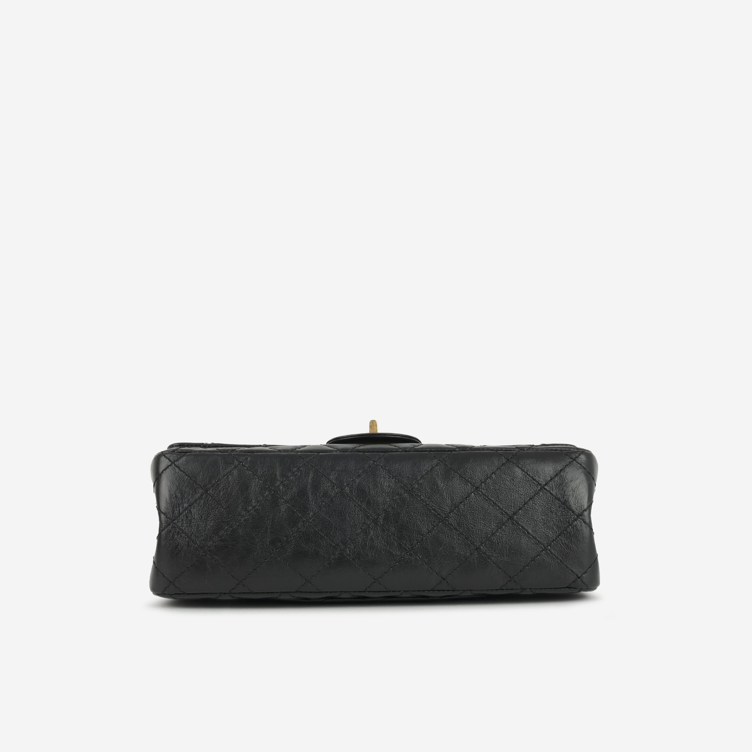 2.55 Reissue 225 - Black Crumpled Calfskin | Gold Hardware